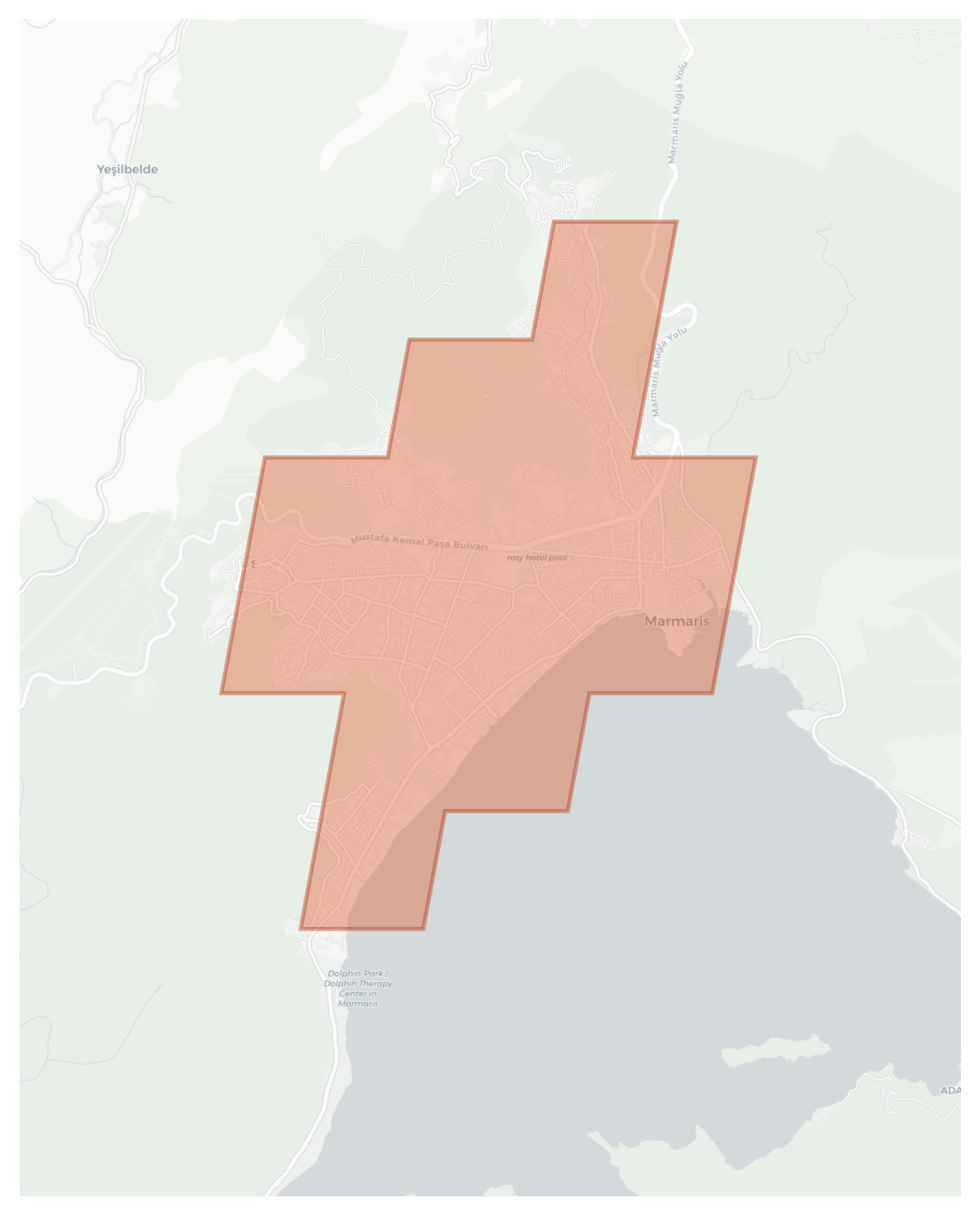 Marmaris geographic map