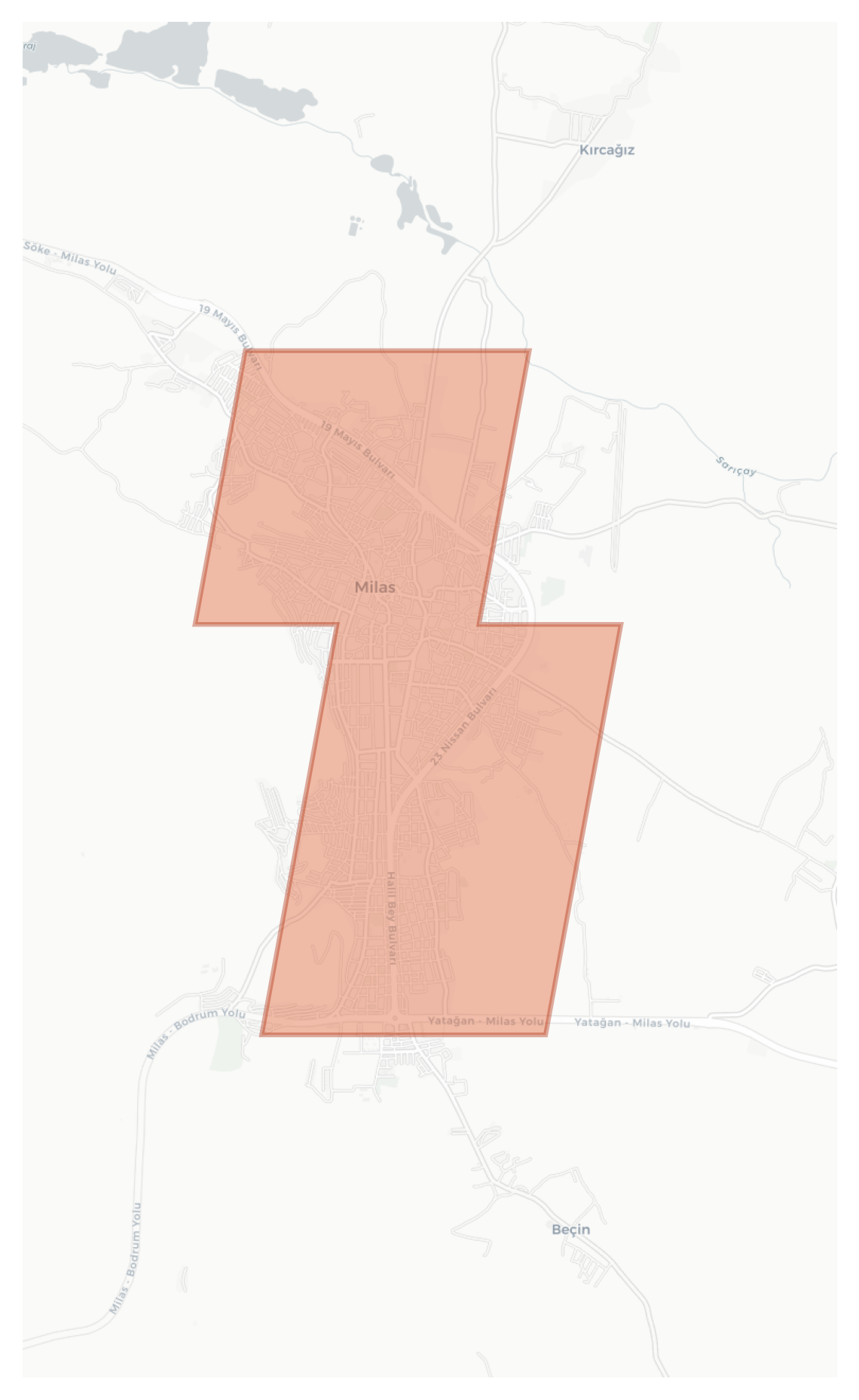 Milas geographic map