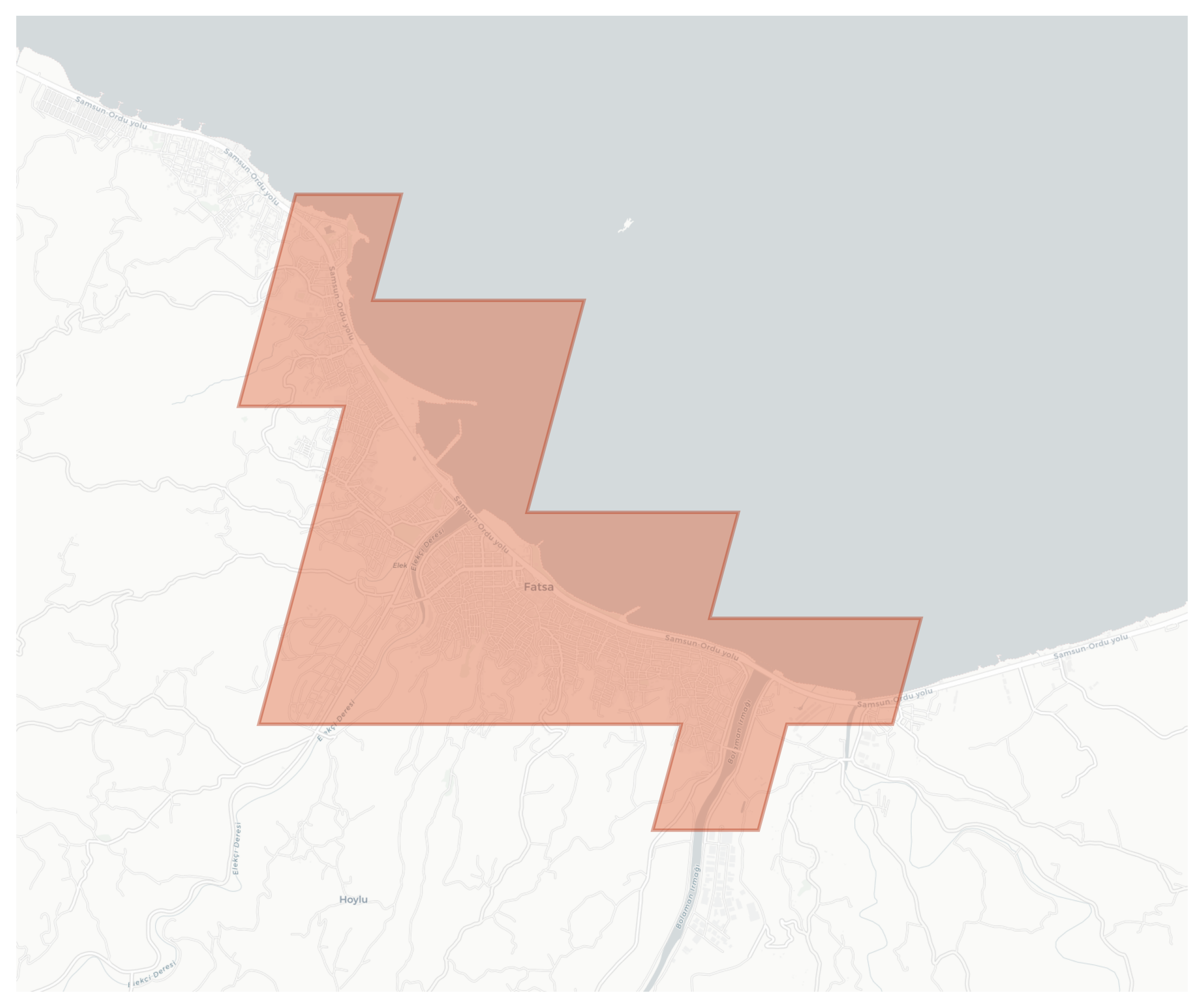 Fatsa geographic map