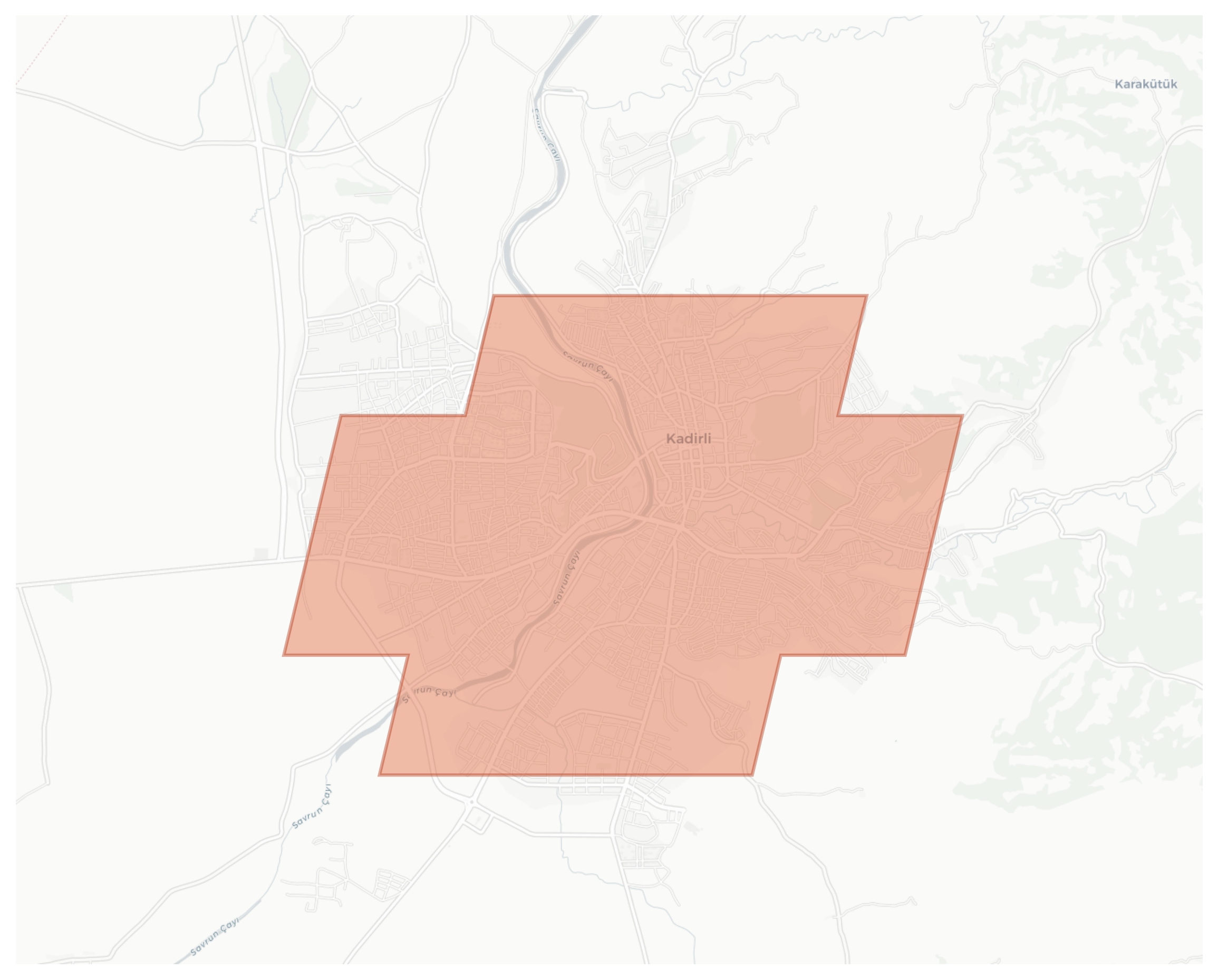 Kadirli geographic map