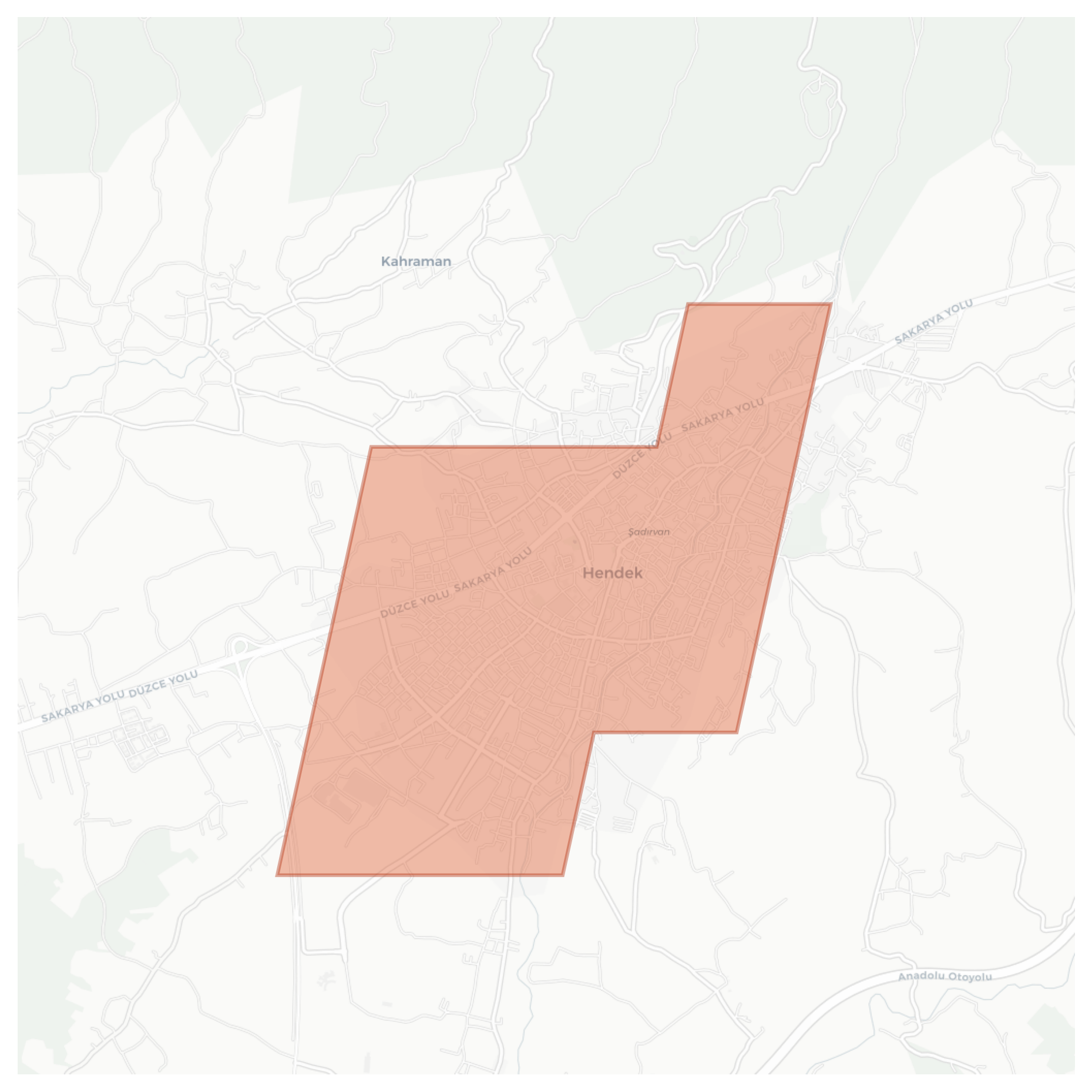 Hendek geographic map