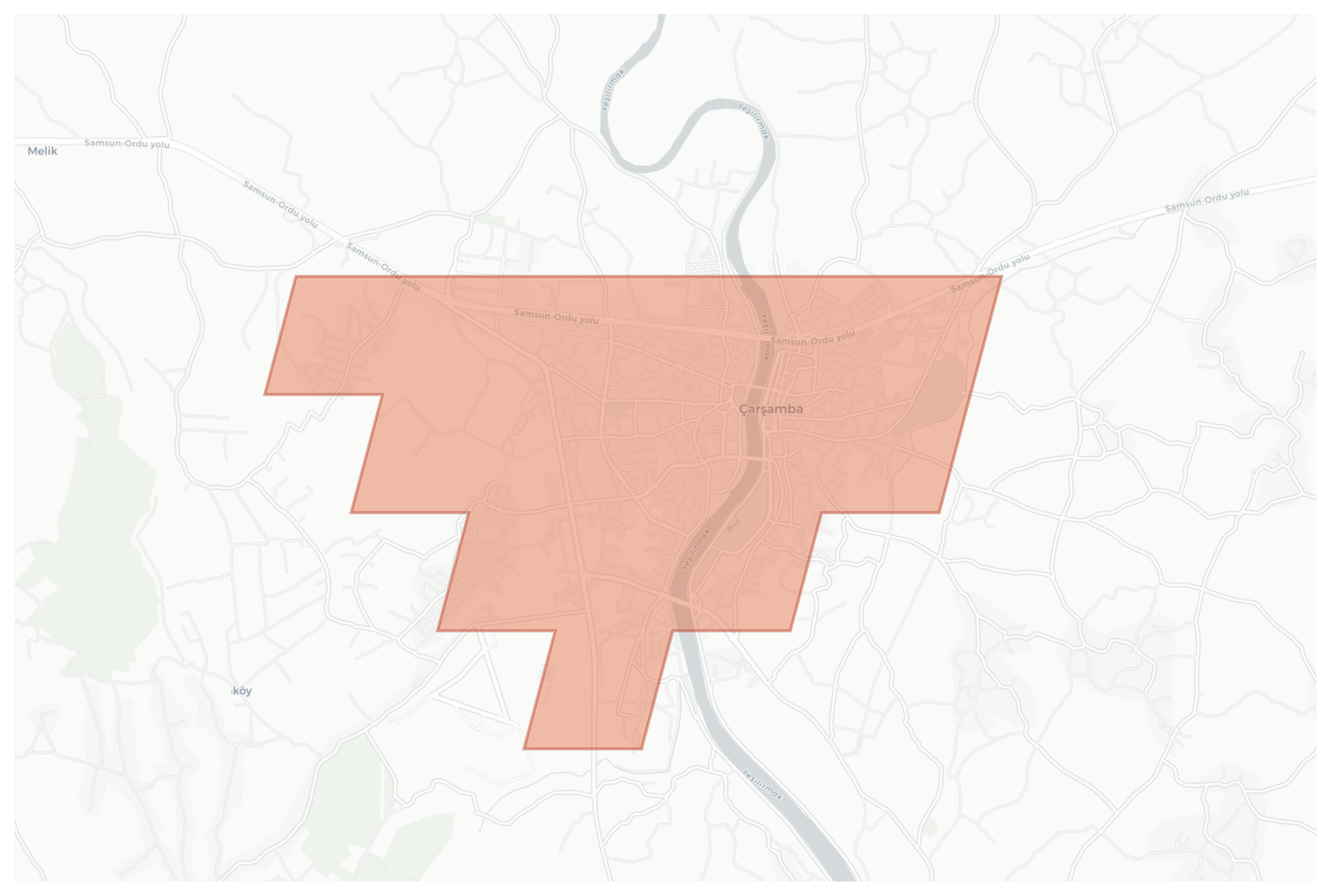 Çarşamba geographic map