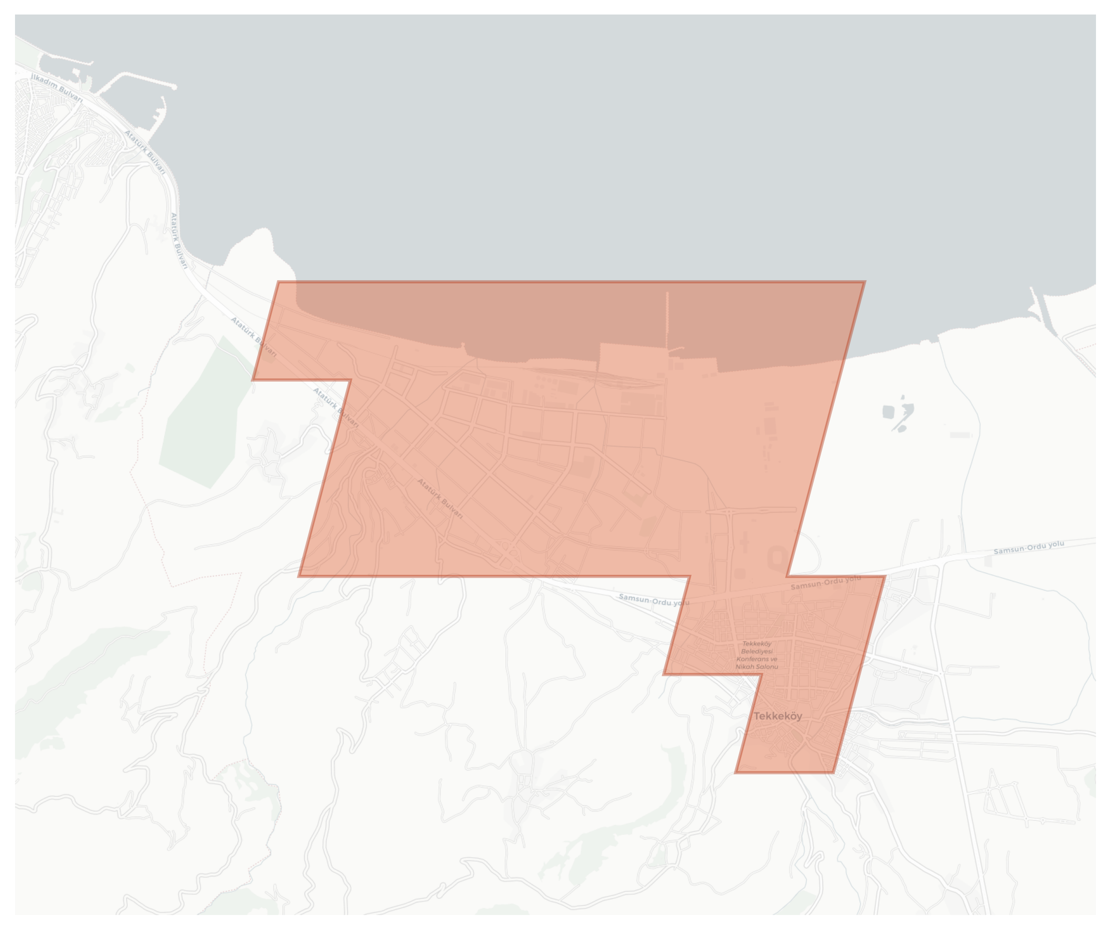Tekkeköy geographic map