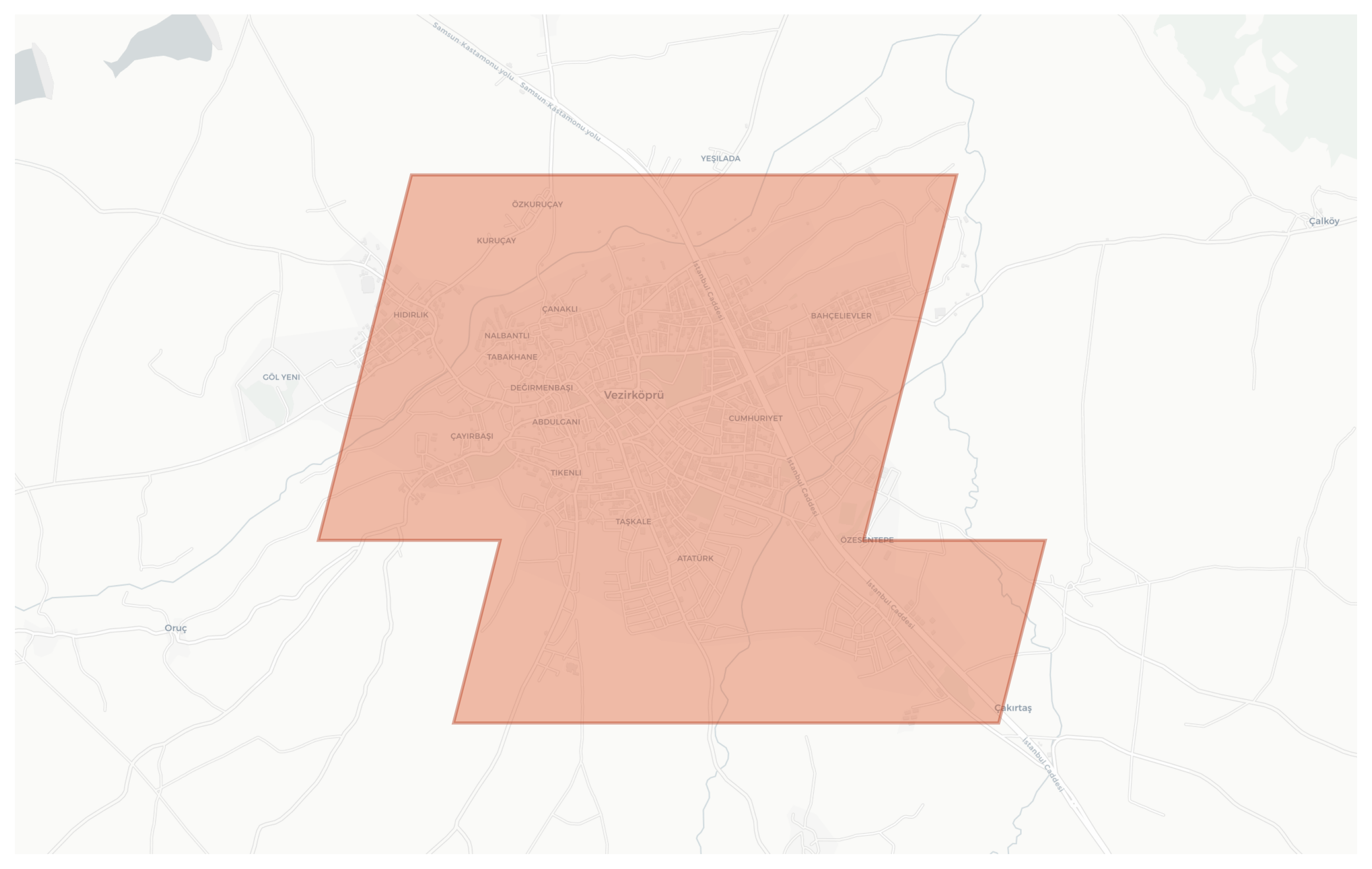 Vezirköprü geographic map