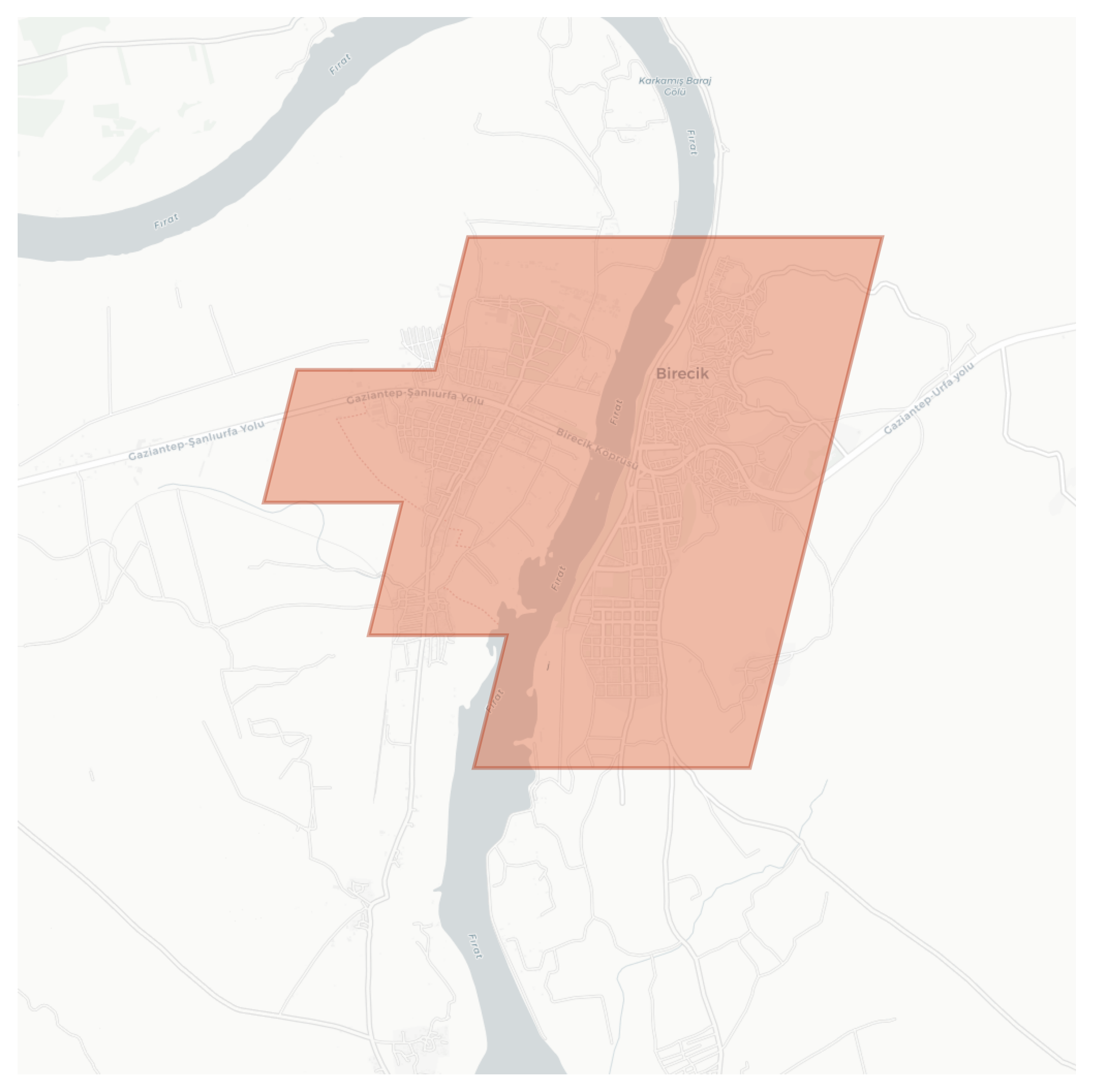 Birecik geographic map