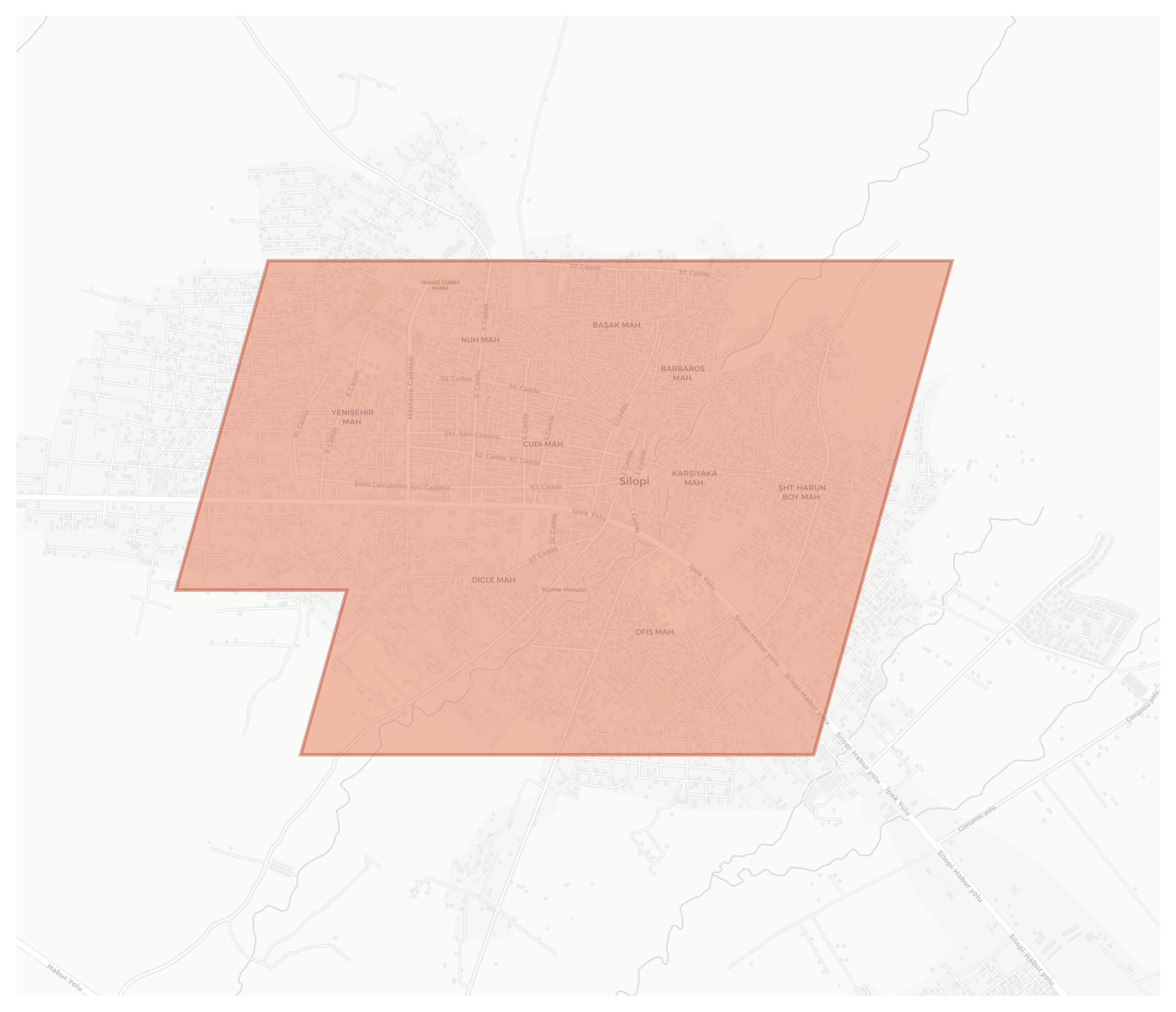 Silopi geographic map