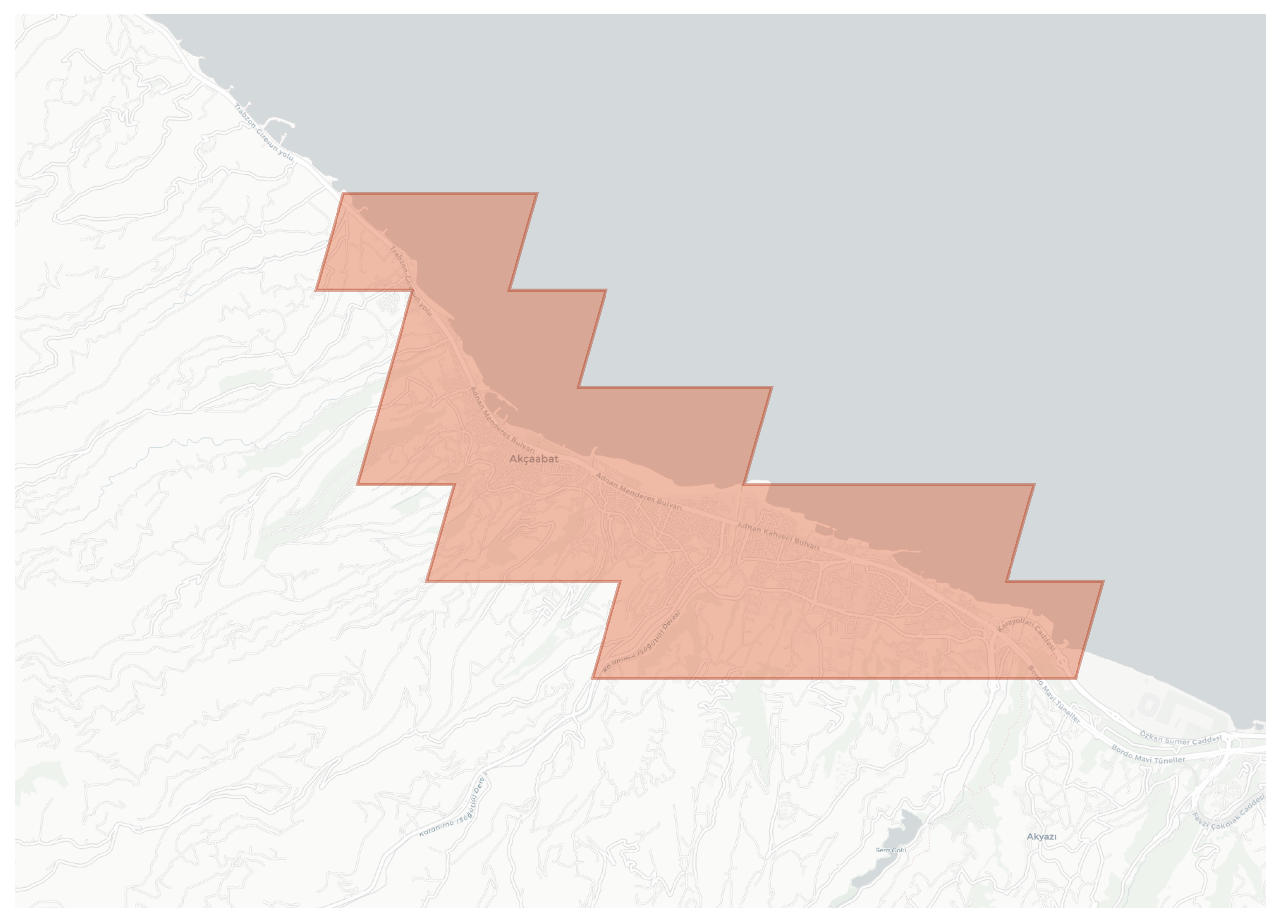 Akçaabat geographic map