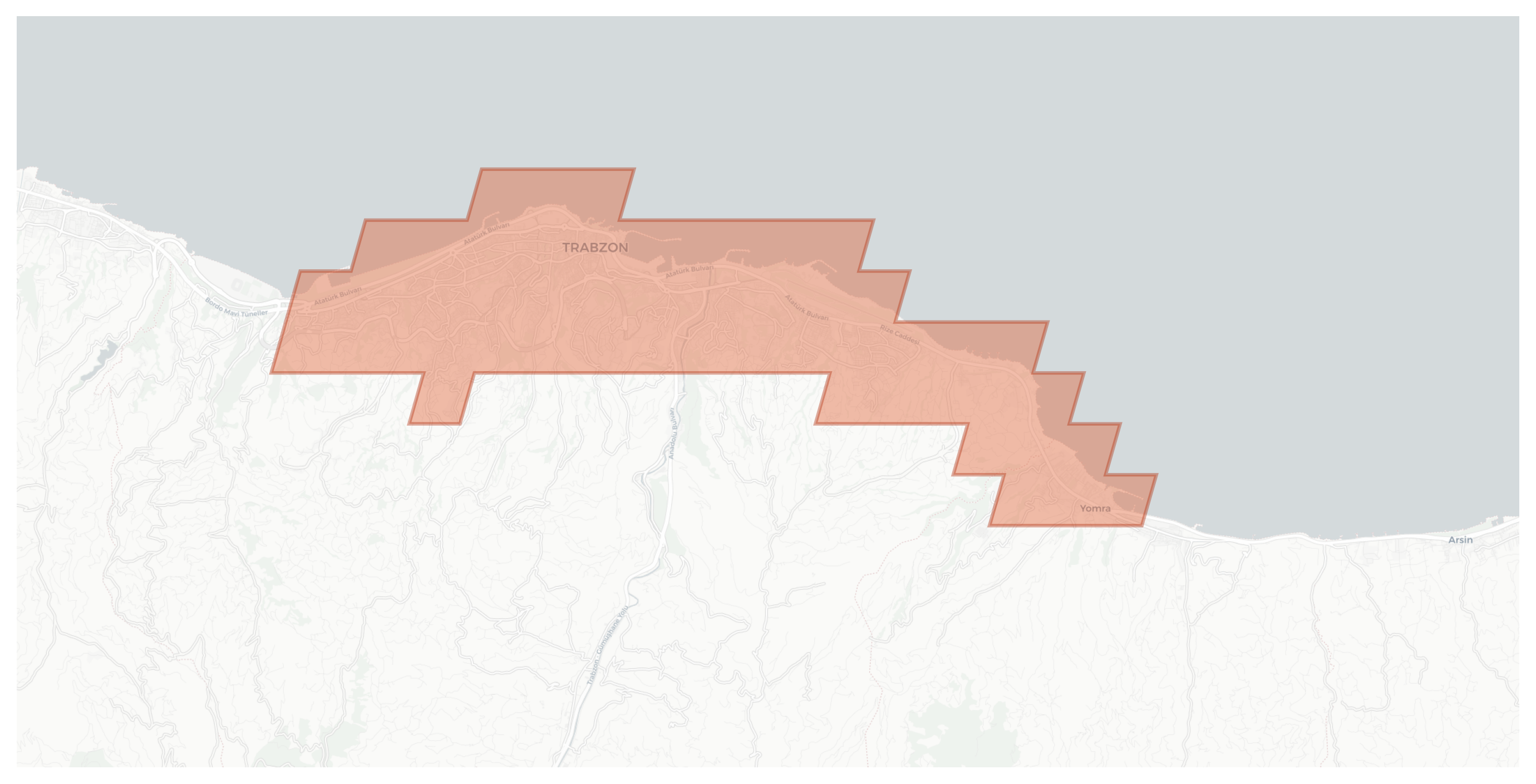 Trabzon geographic map