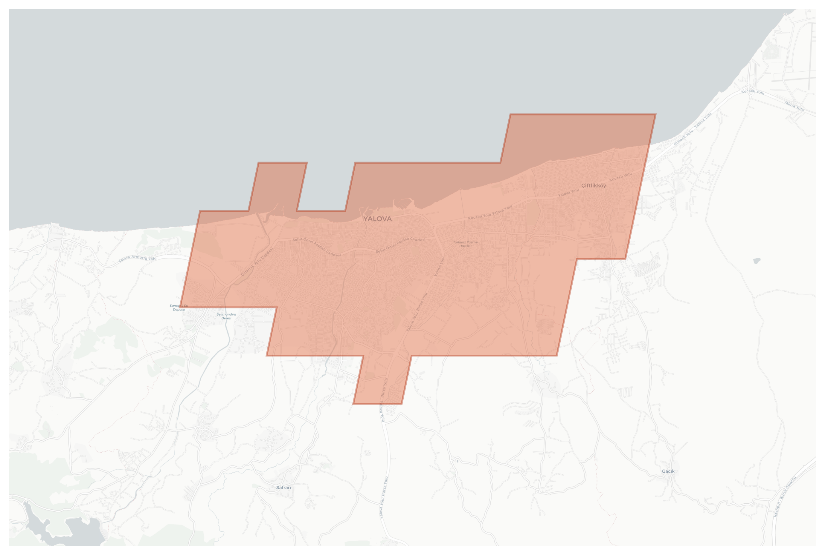 Yalova geographic map