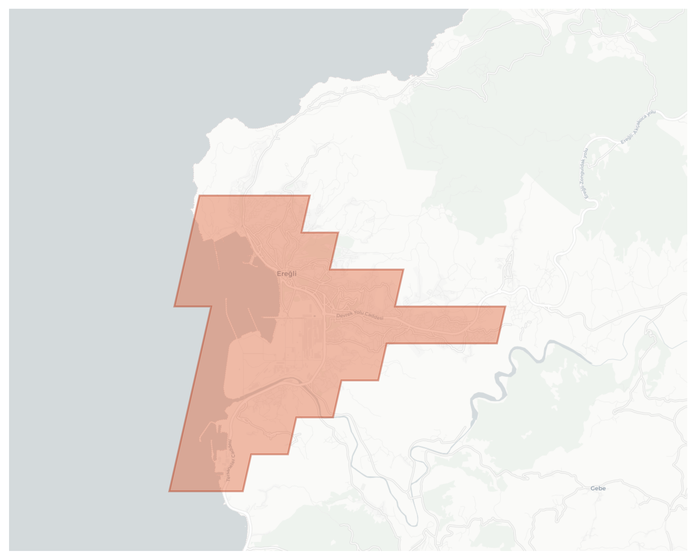 Karadeniz Ereğli geographic map