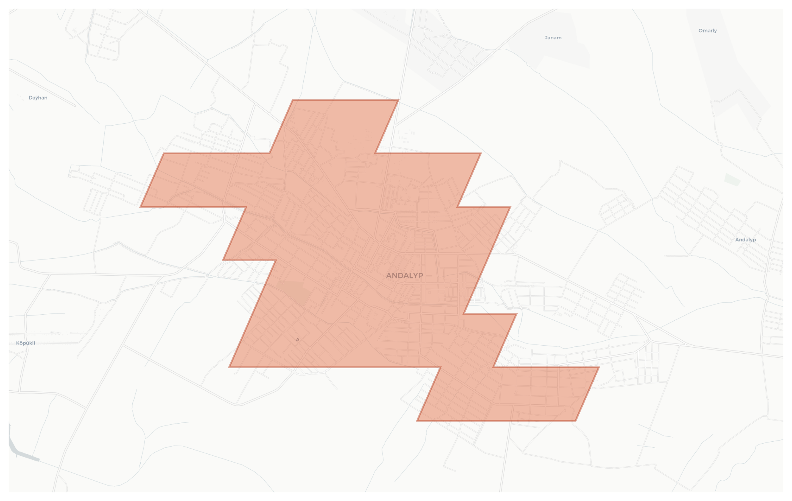 Andalyp geographic map