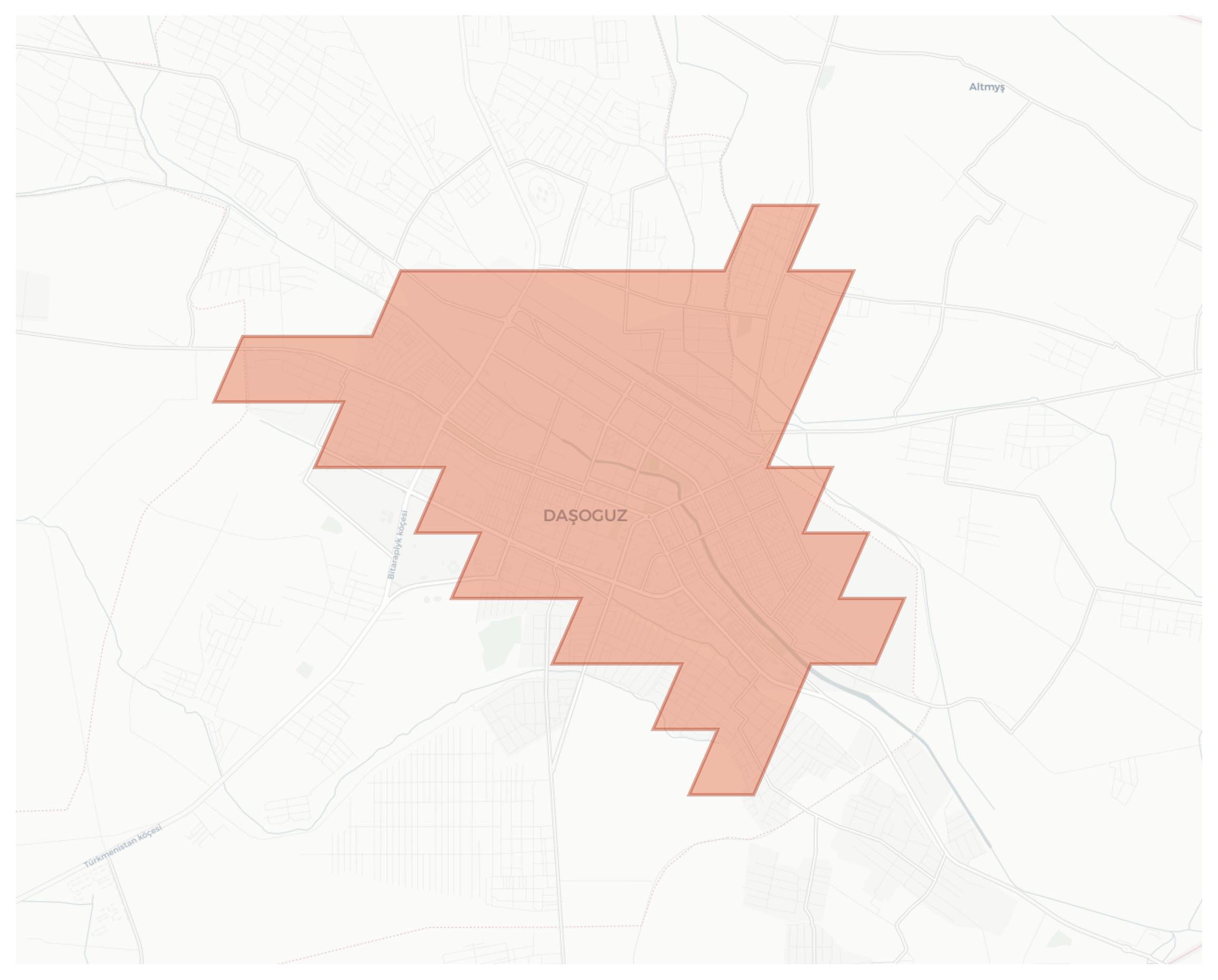 Dashoguz geographic map