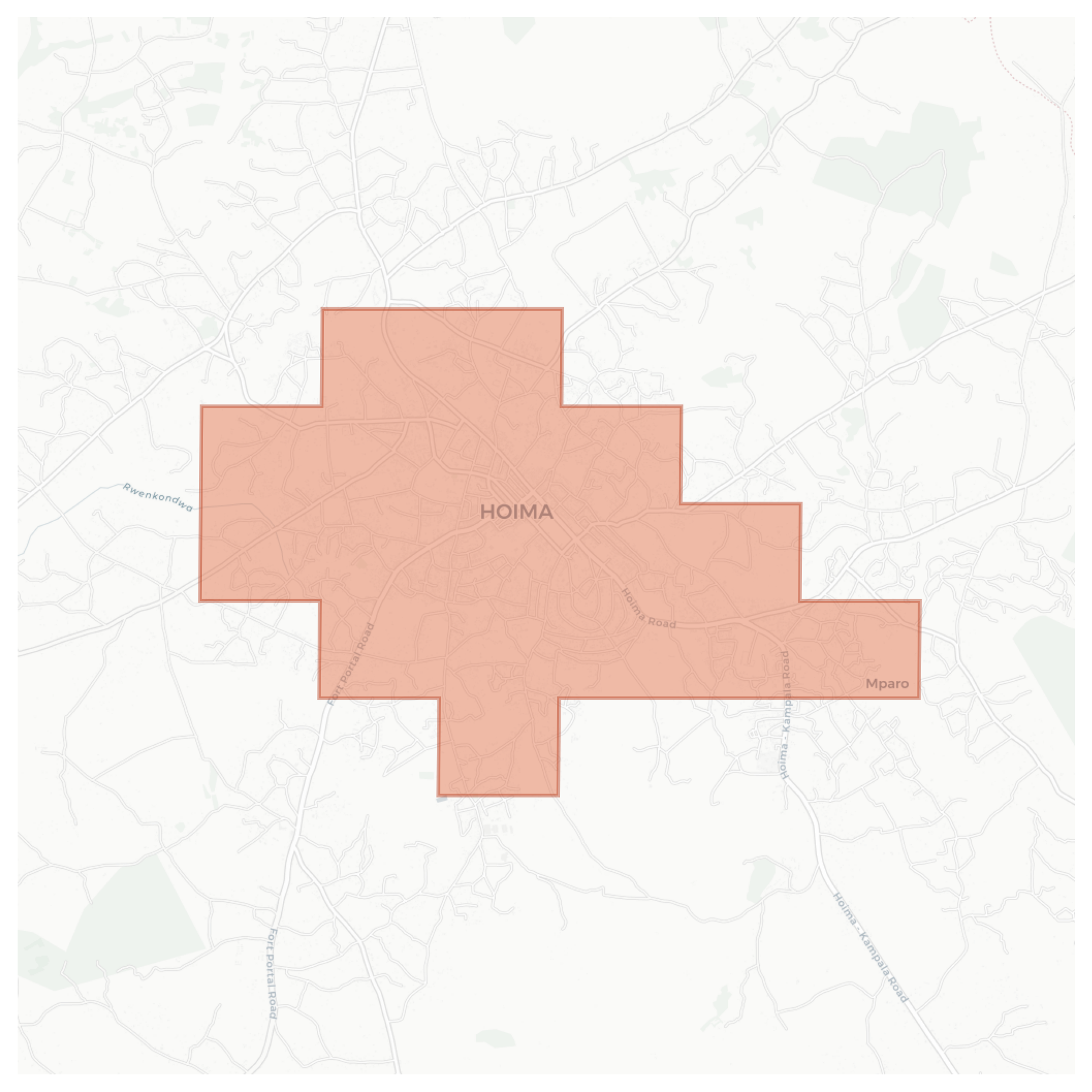 Hoima geographic map