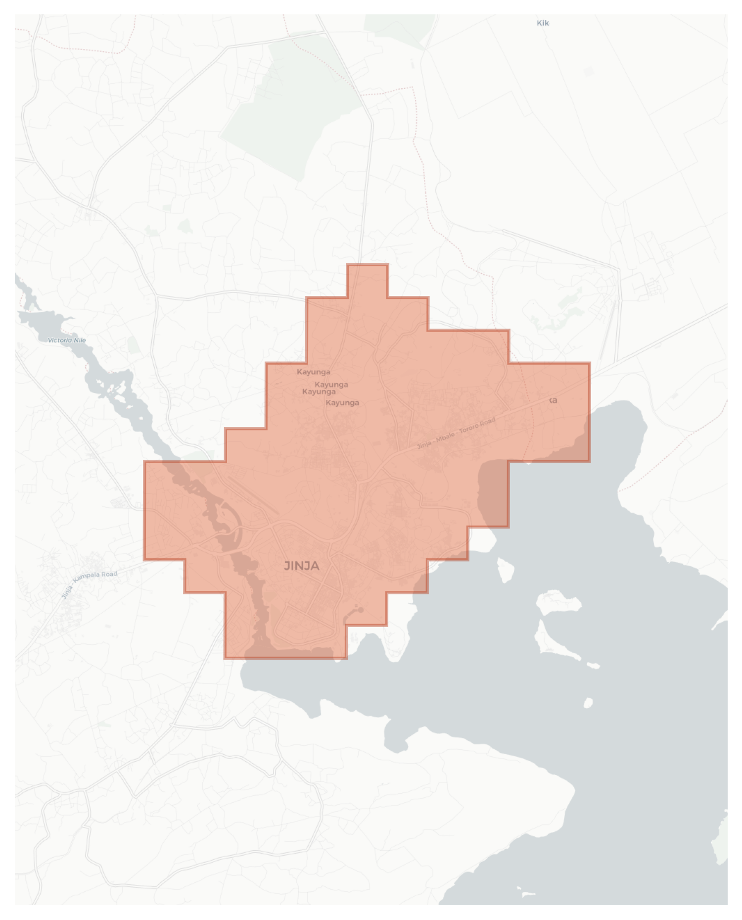 Jinja geographic map