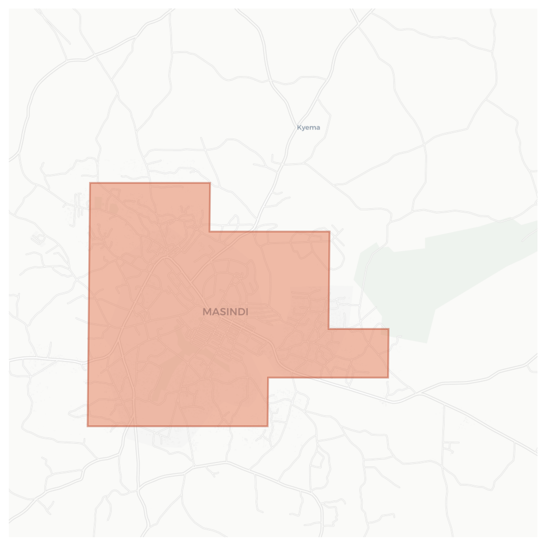 Masindi geographic map