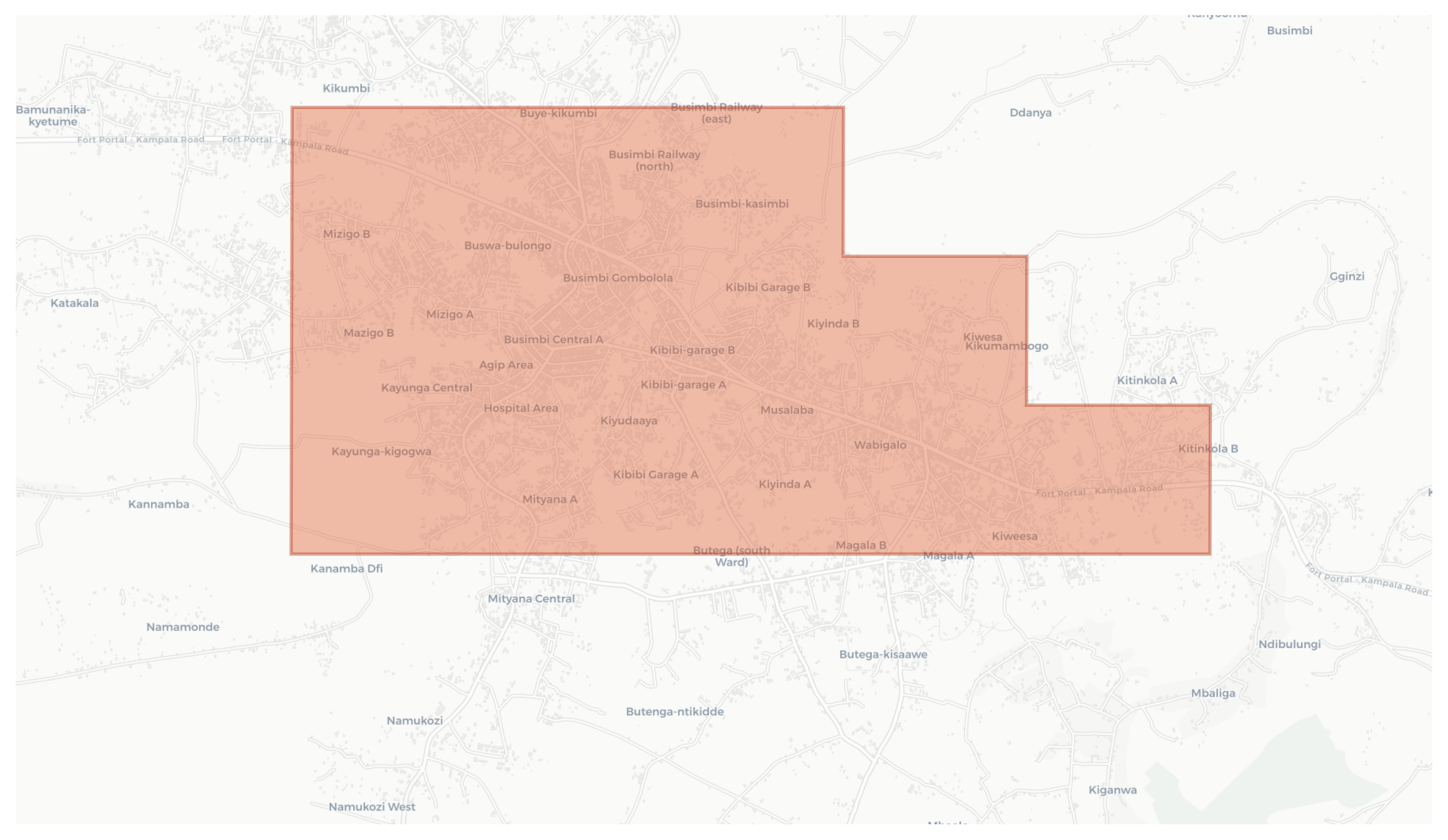 Mityana geographic map