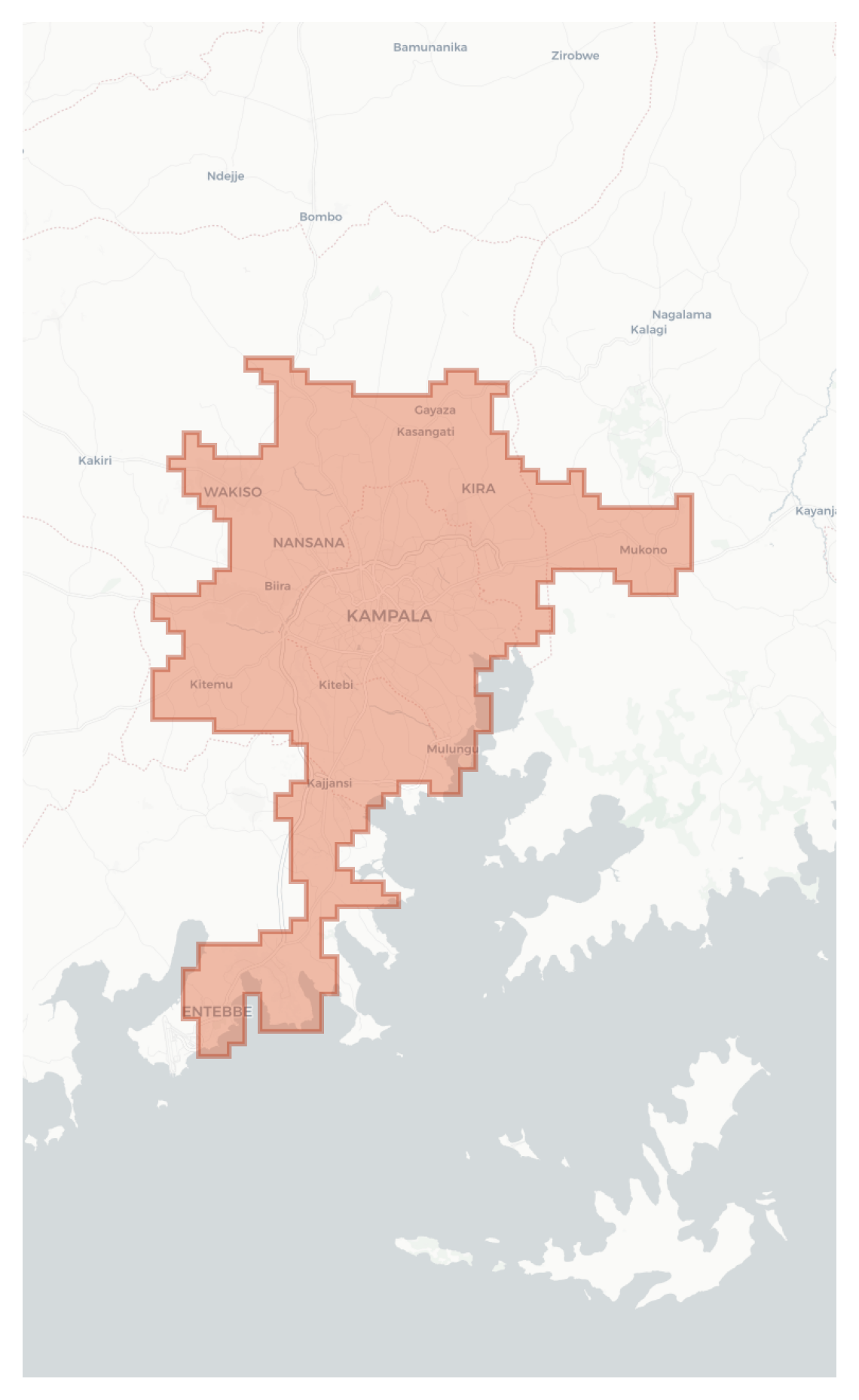 Kampala geographic map