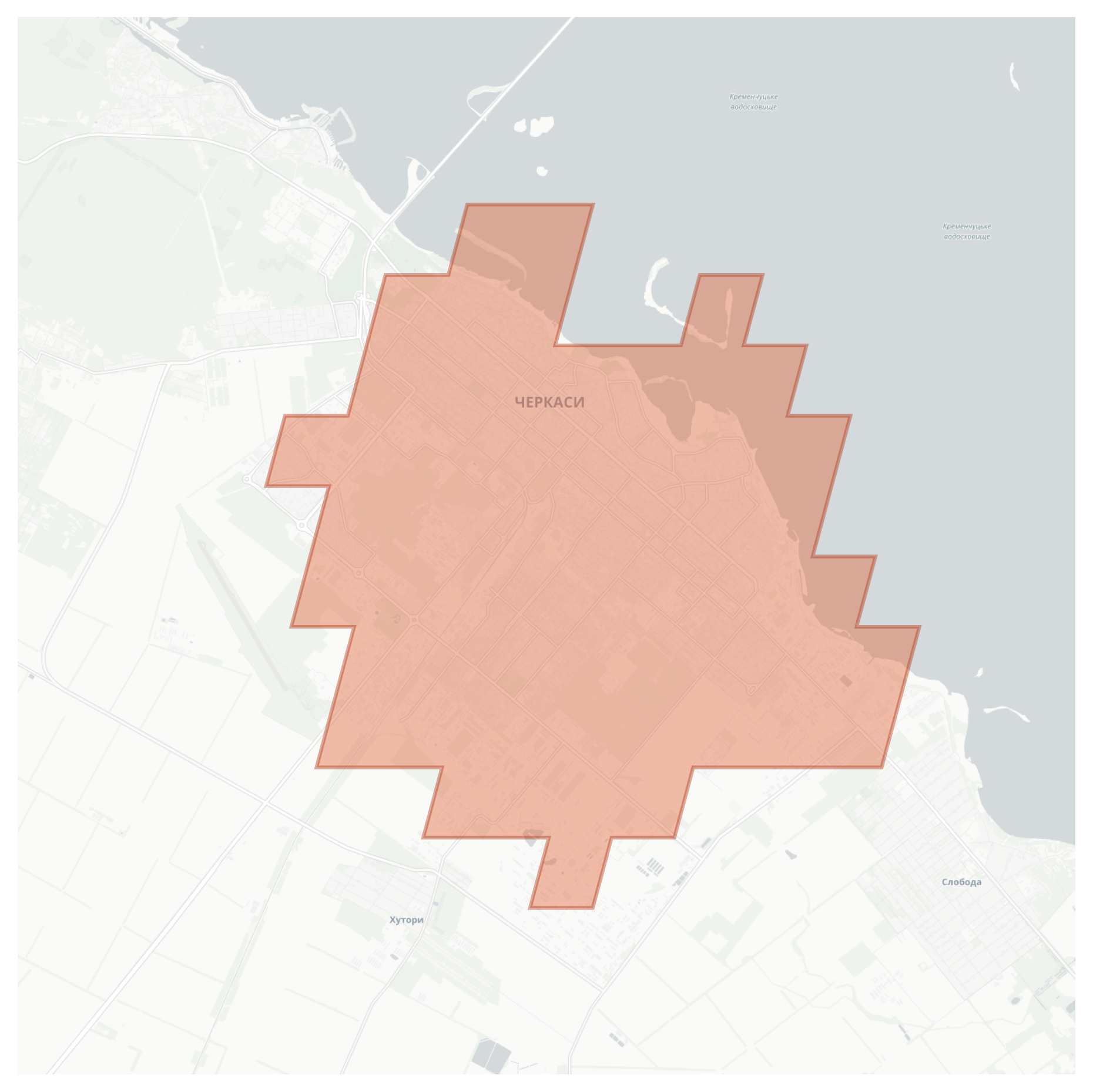 Cherkasy geographic map