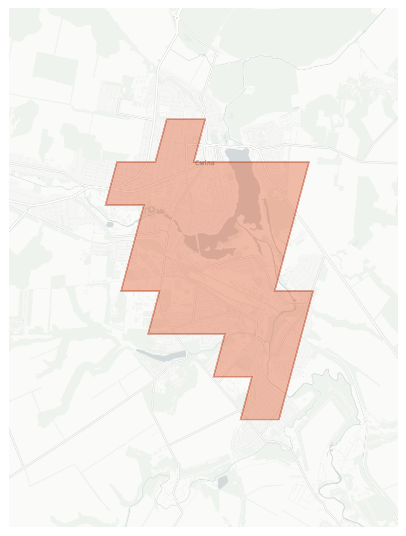 Smila geographic map