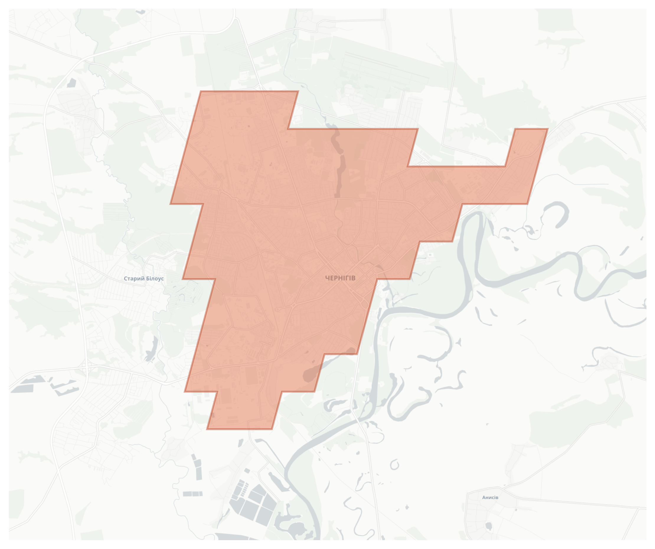 Chernihiv geographic map