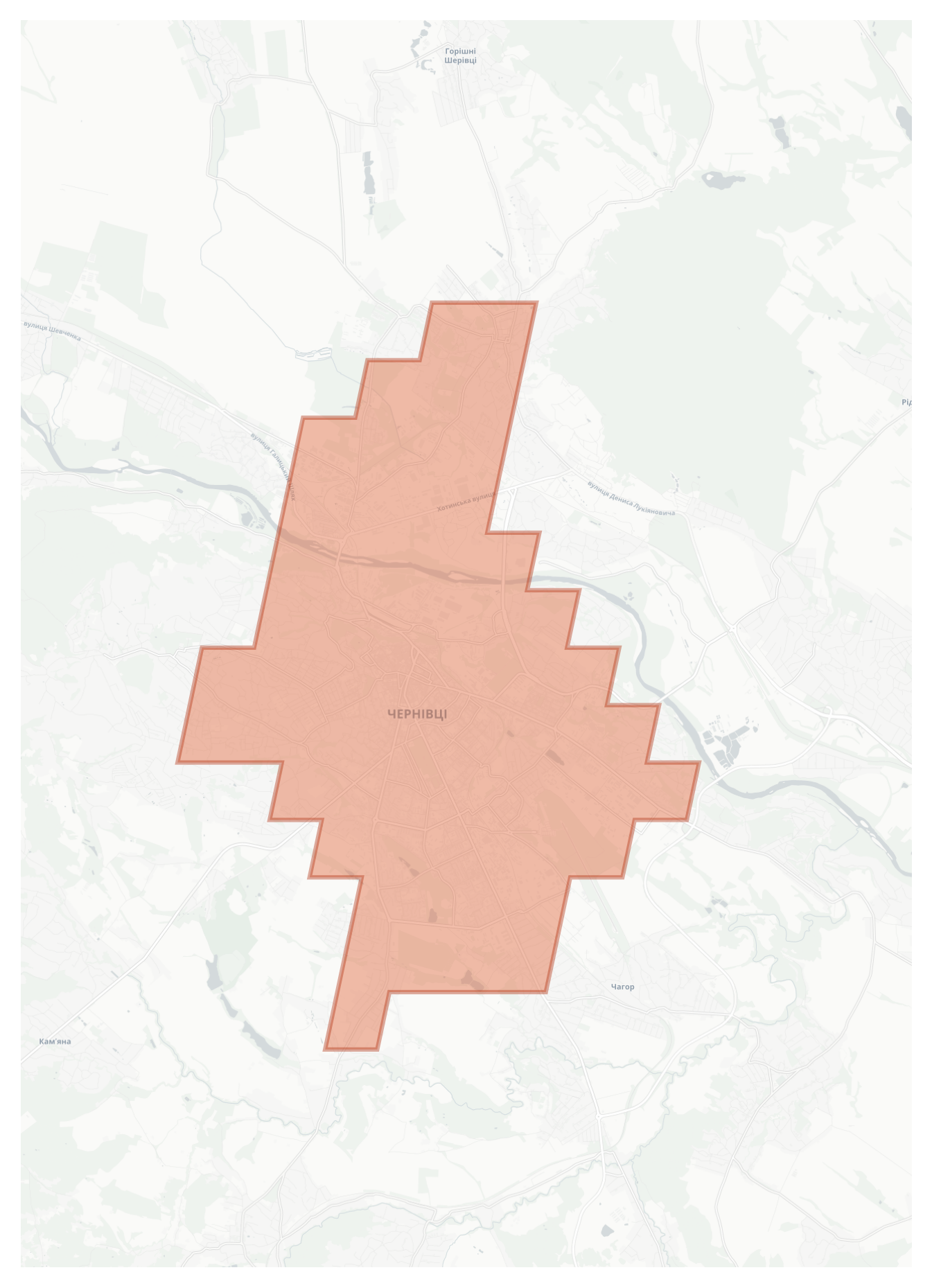 Chernivtsi geographic map
