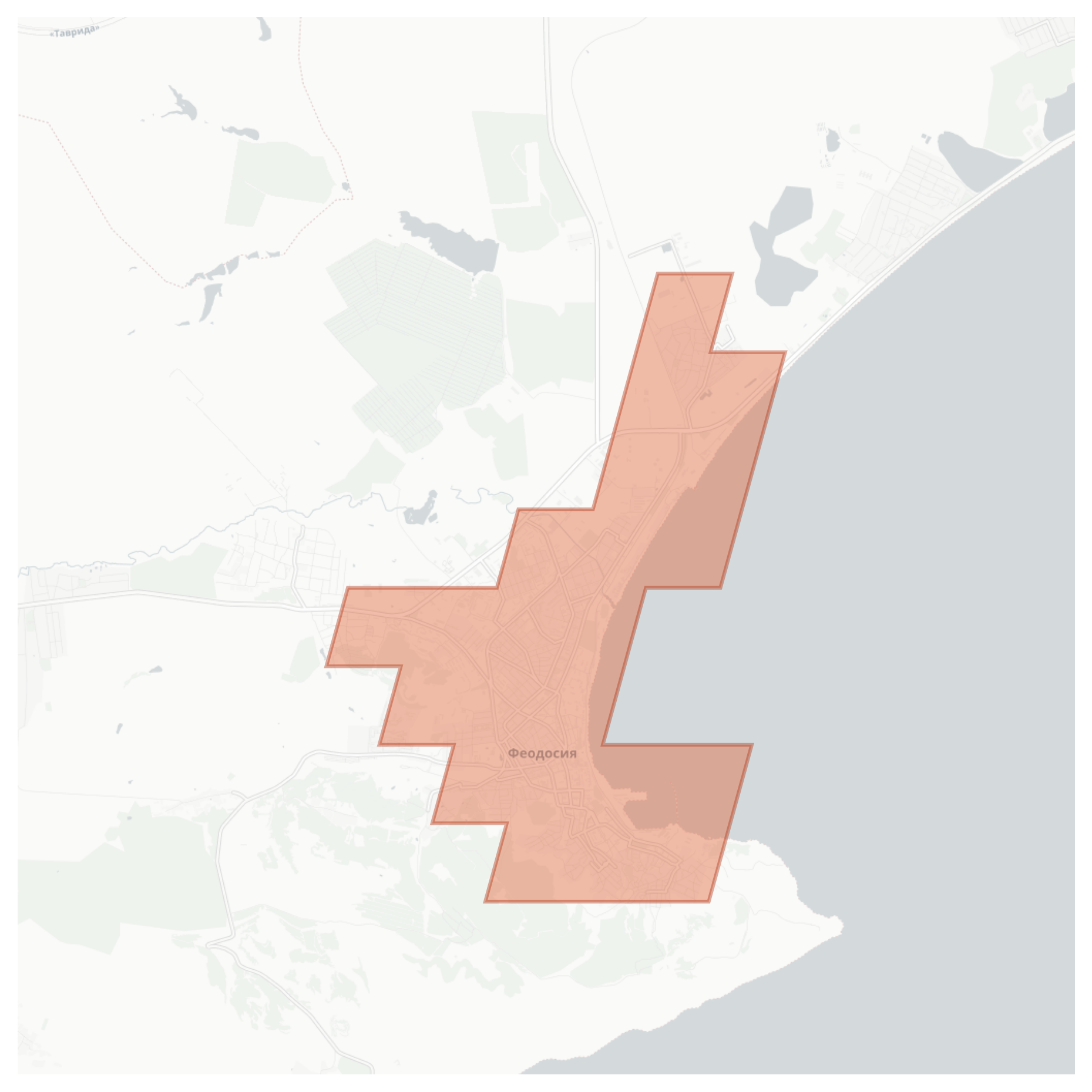 Feodosia geographic map