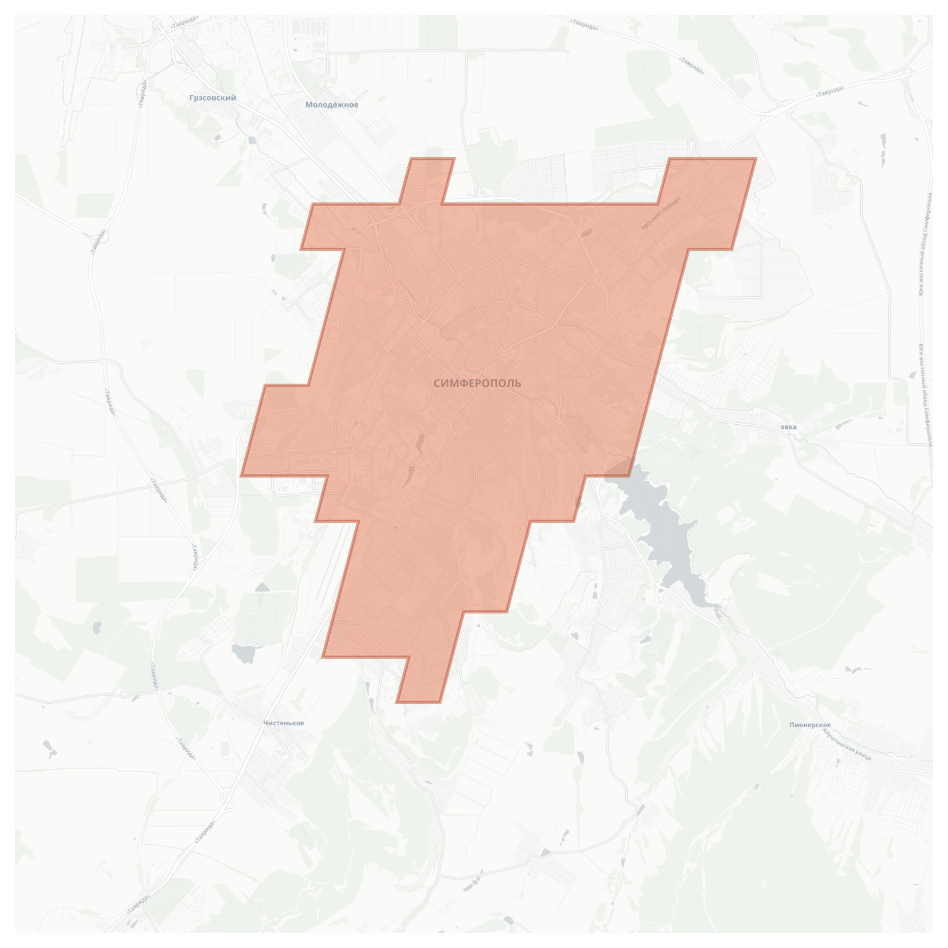 Simferopol geographic map