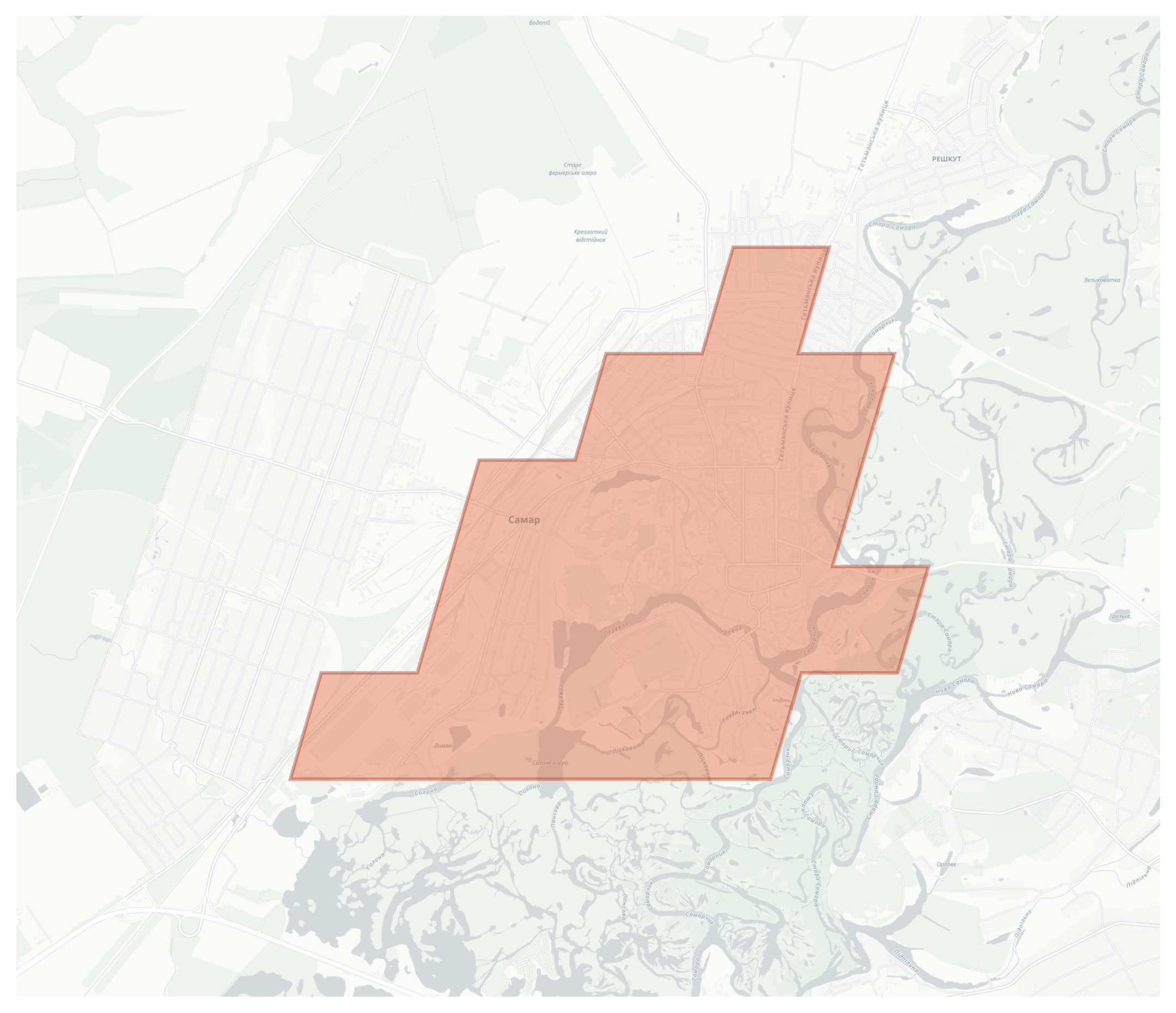 Novomoskovsk geographic map