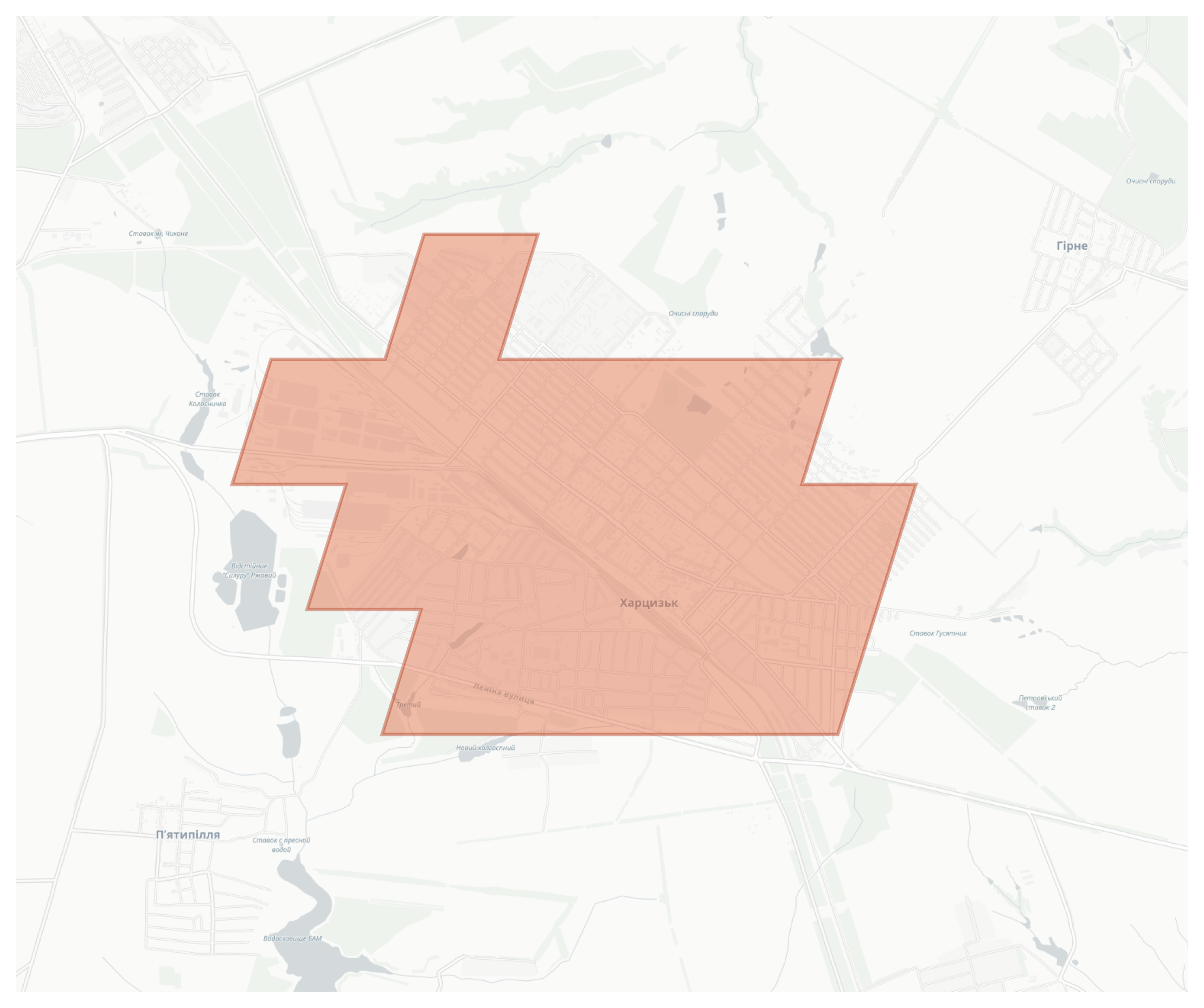 Khartsyzk geographic map