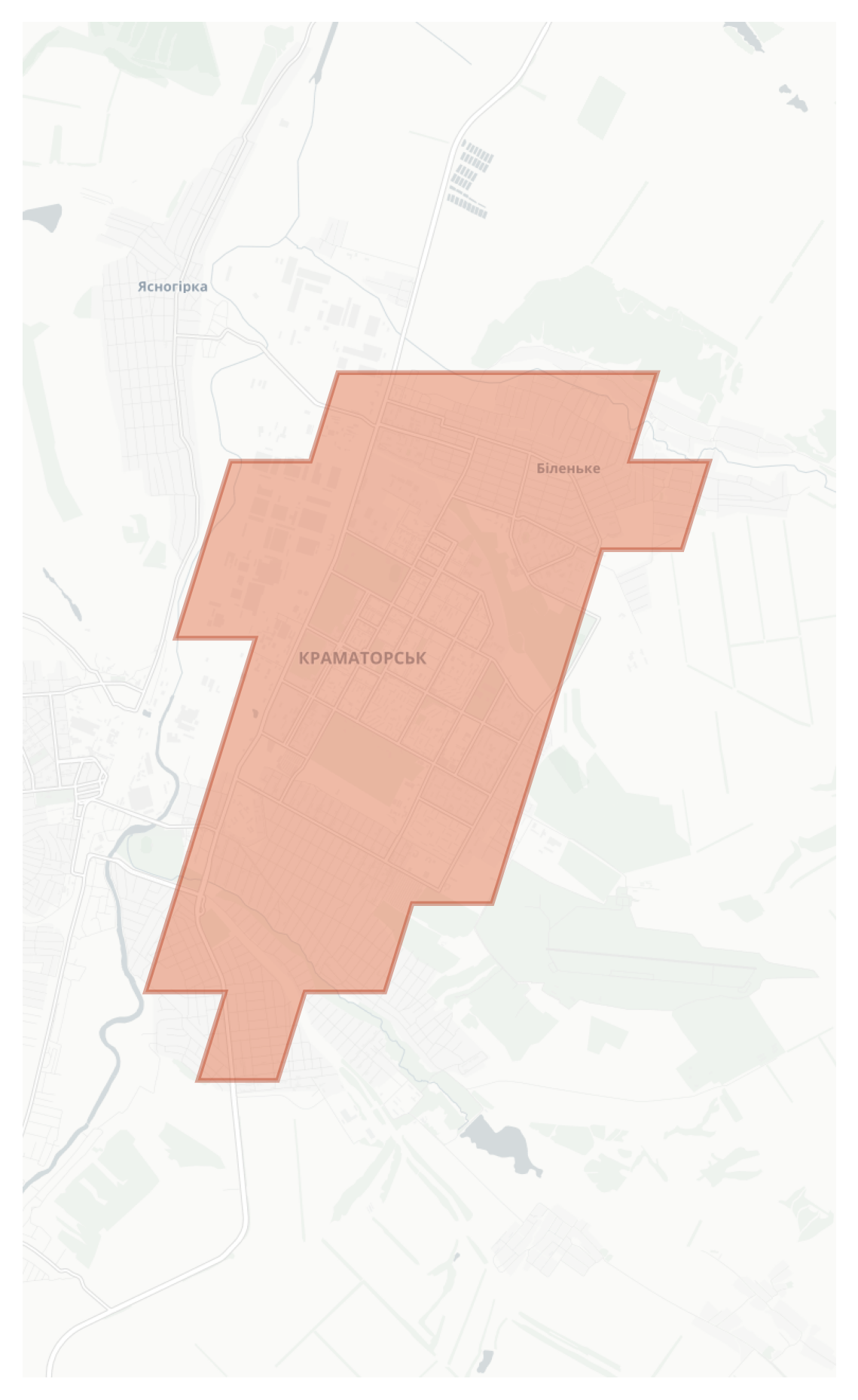 Kramatorsk geographic map