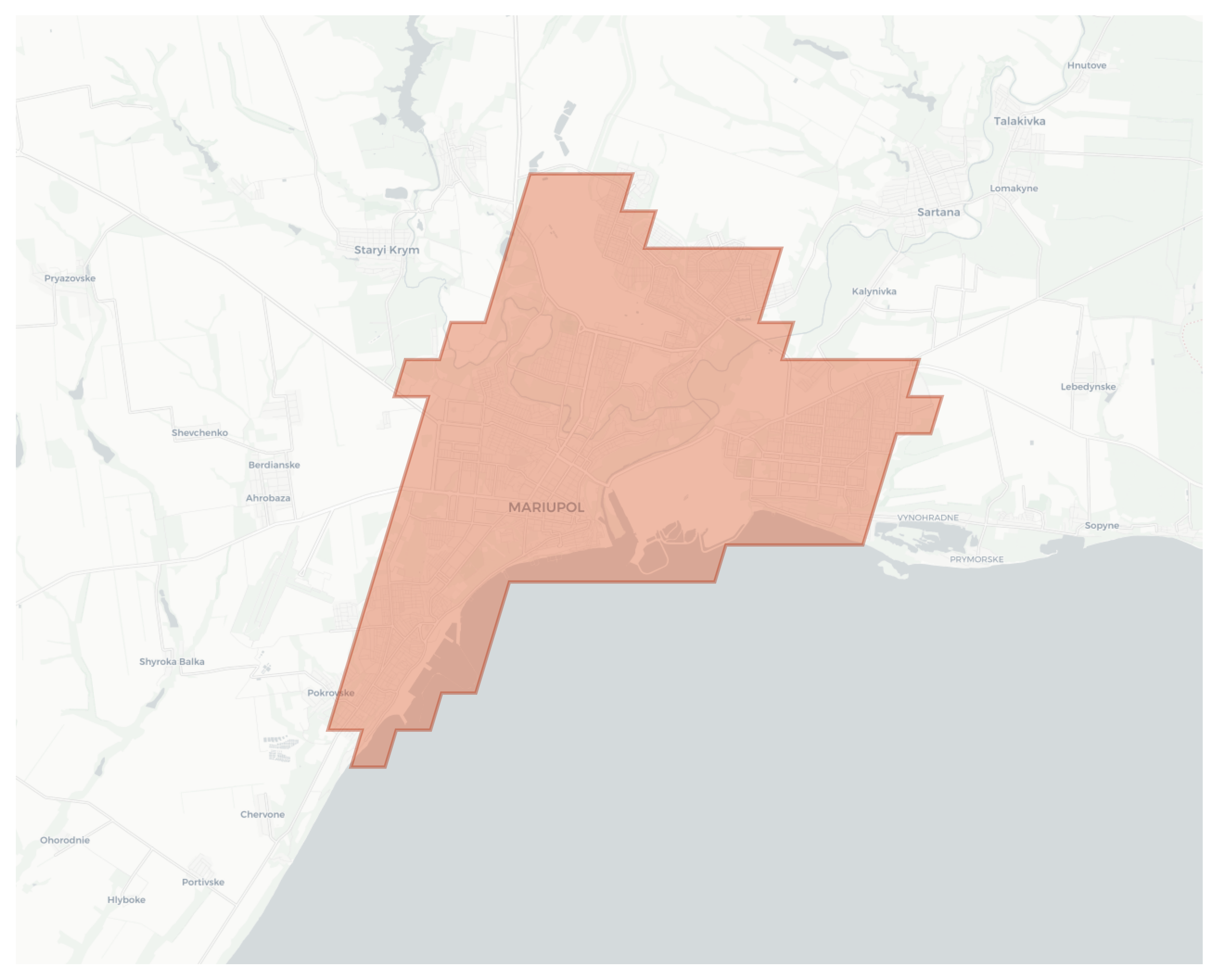 Mariupol geographic map