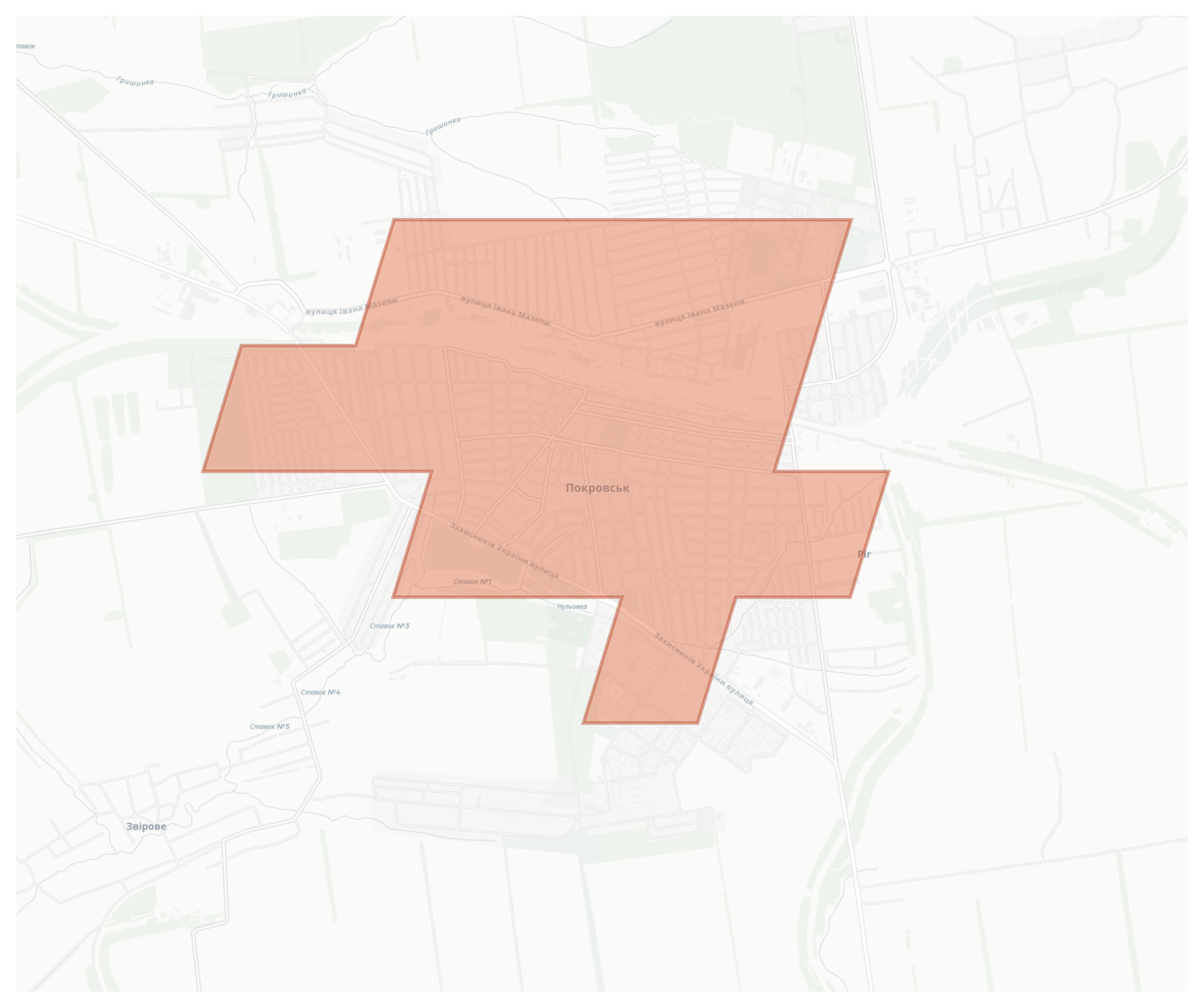 Pokrovsk geographic map