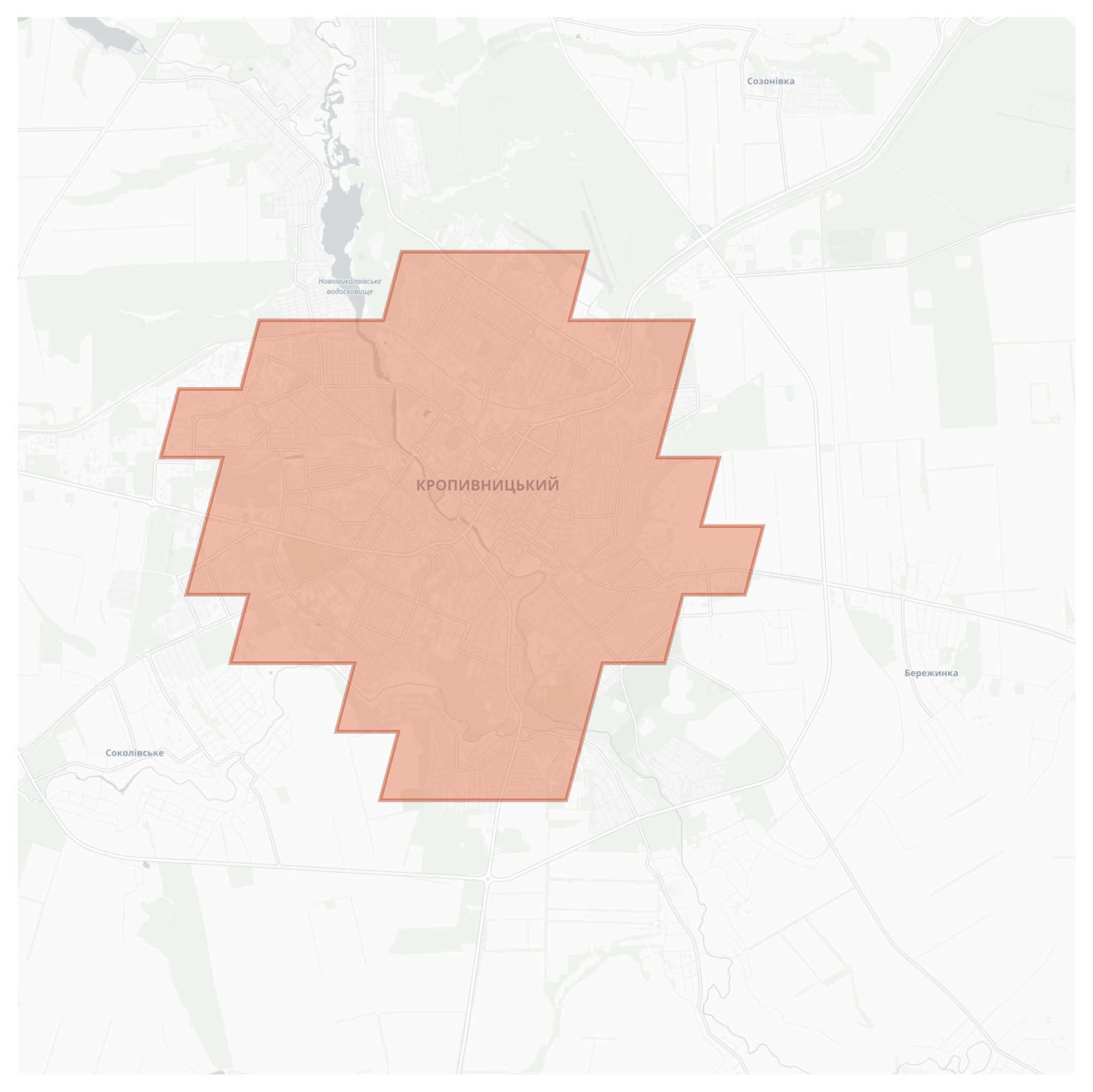 Kropyvnytskyi geographic map