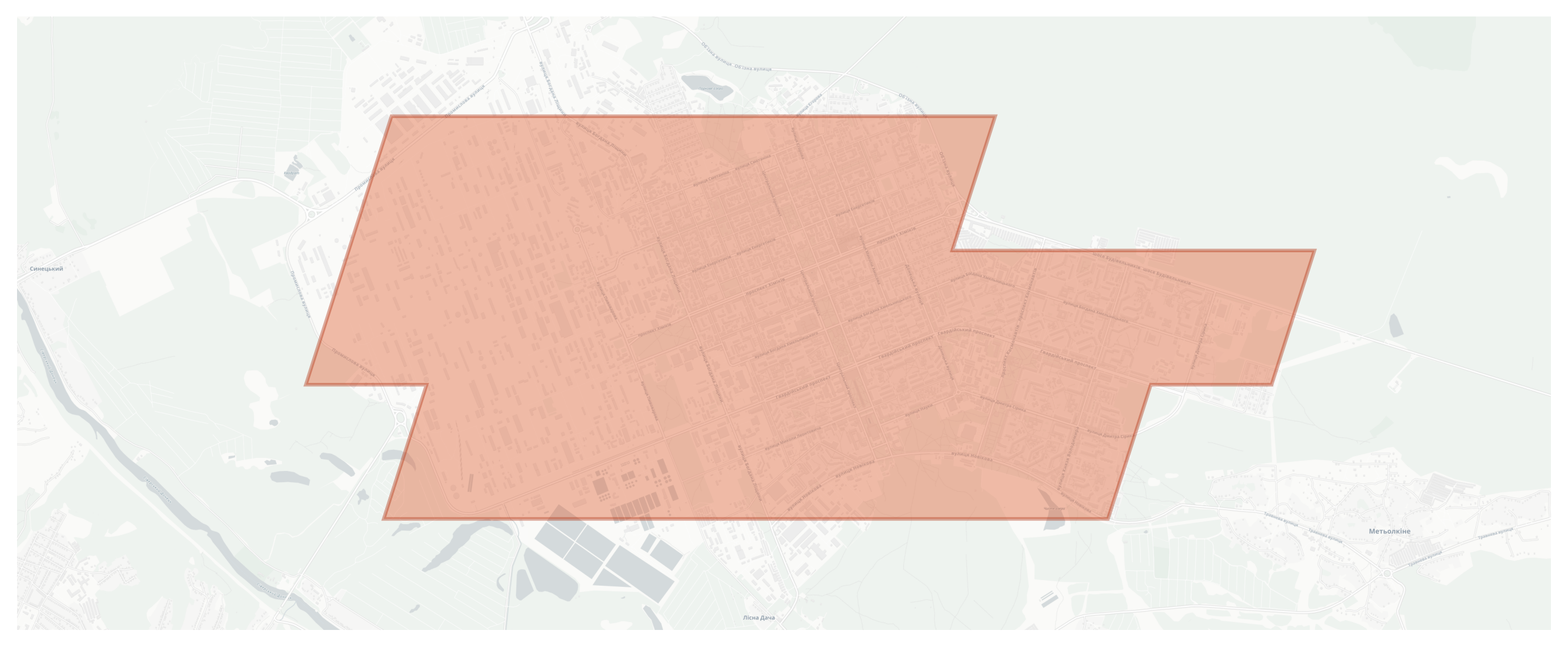 Sievierodonetsk geographic map