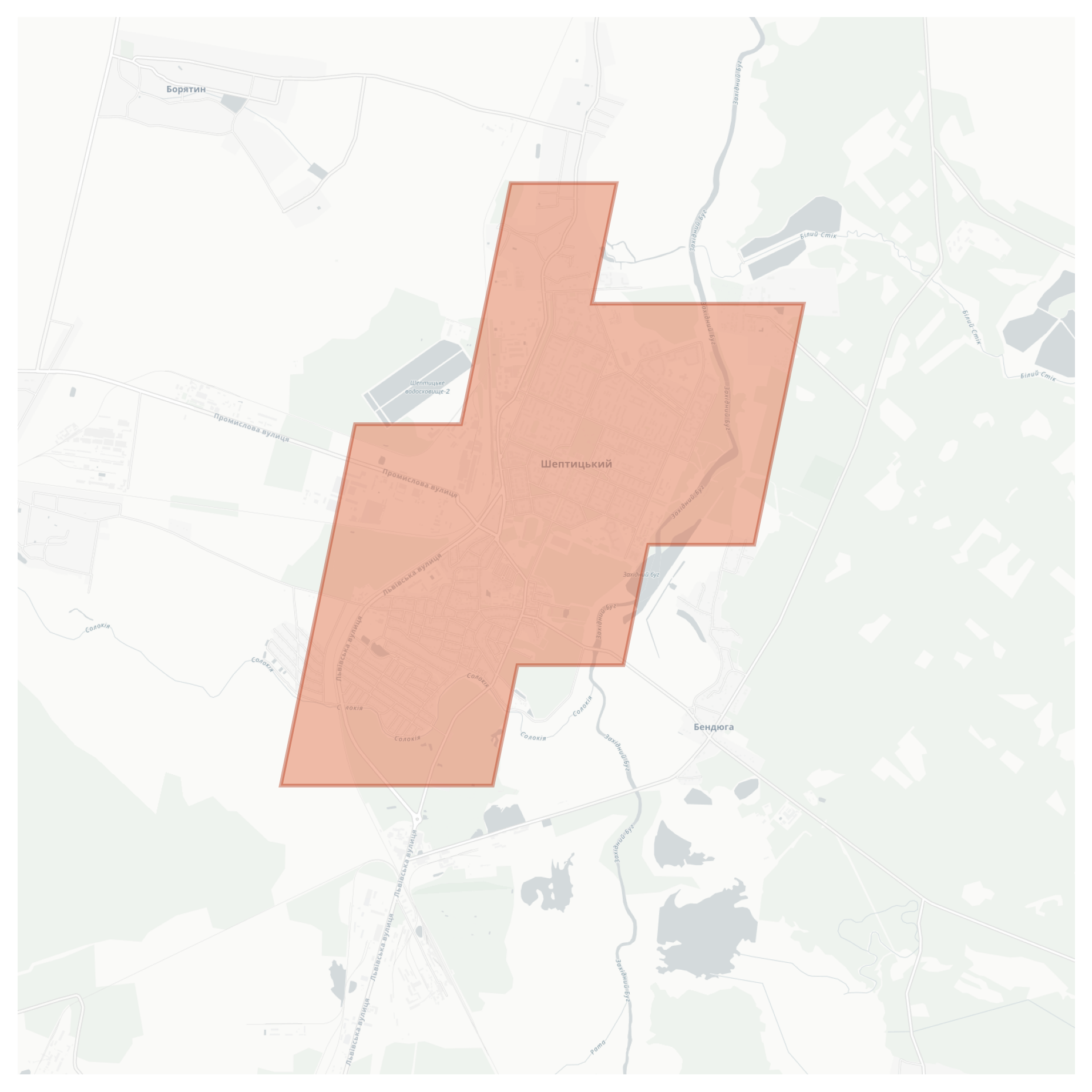 Chervonohrad geographic map