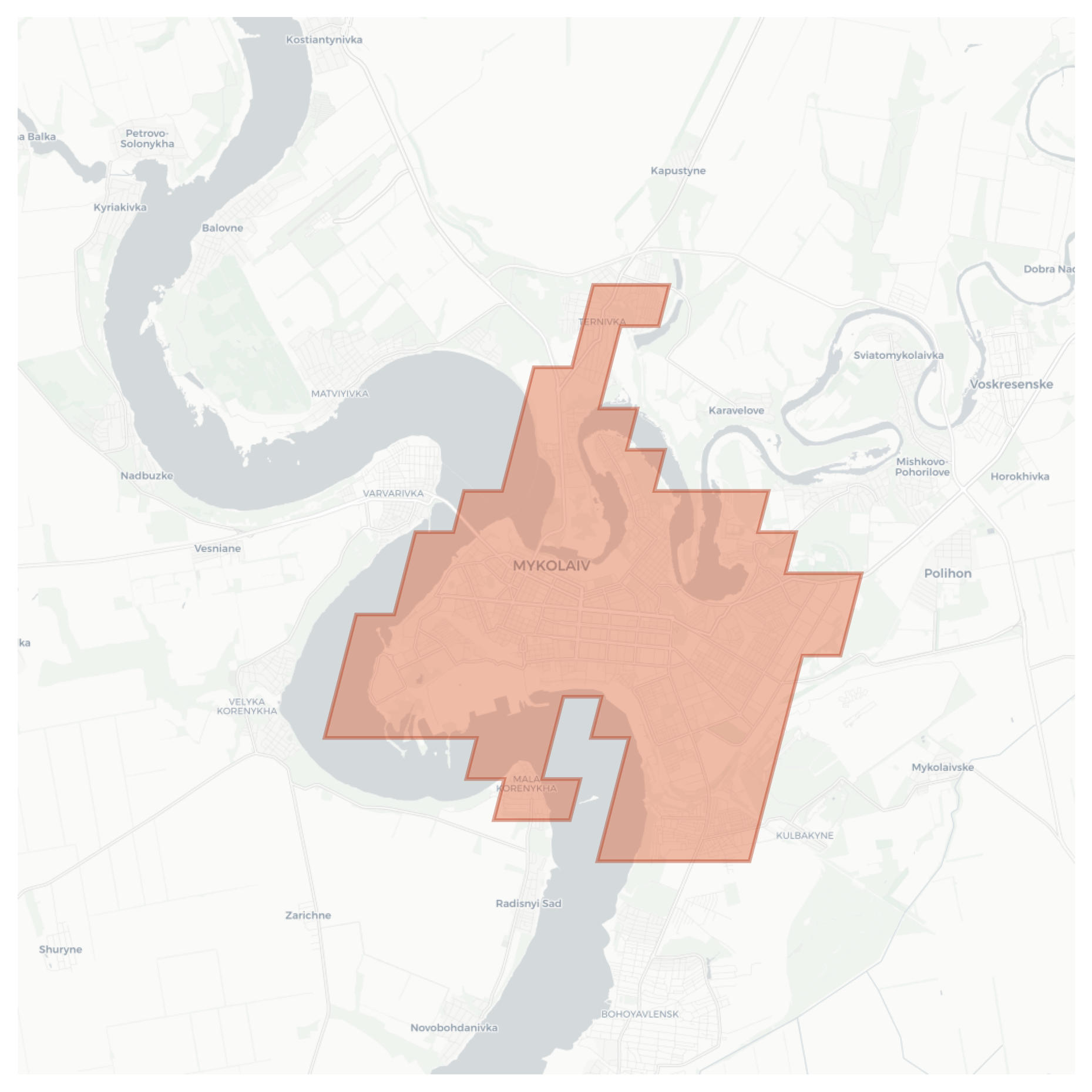 Mykolaiv geographic map