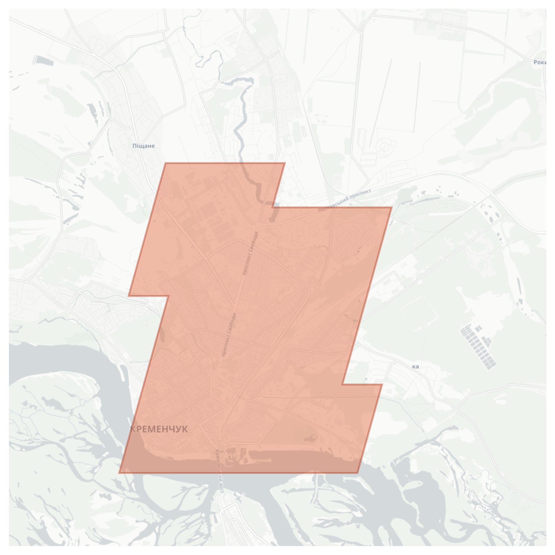 Kremenchuk geographic map