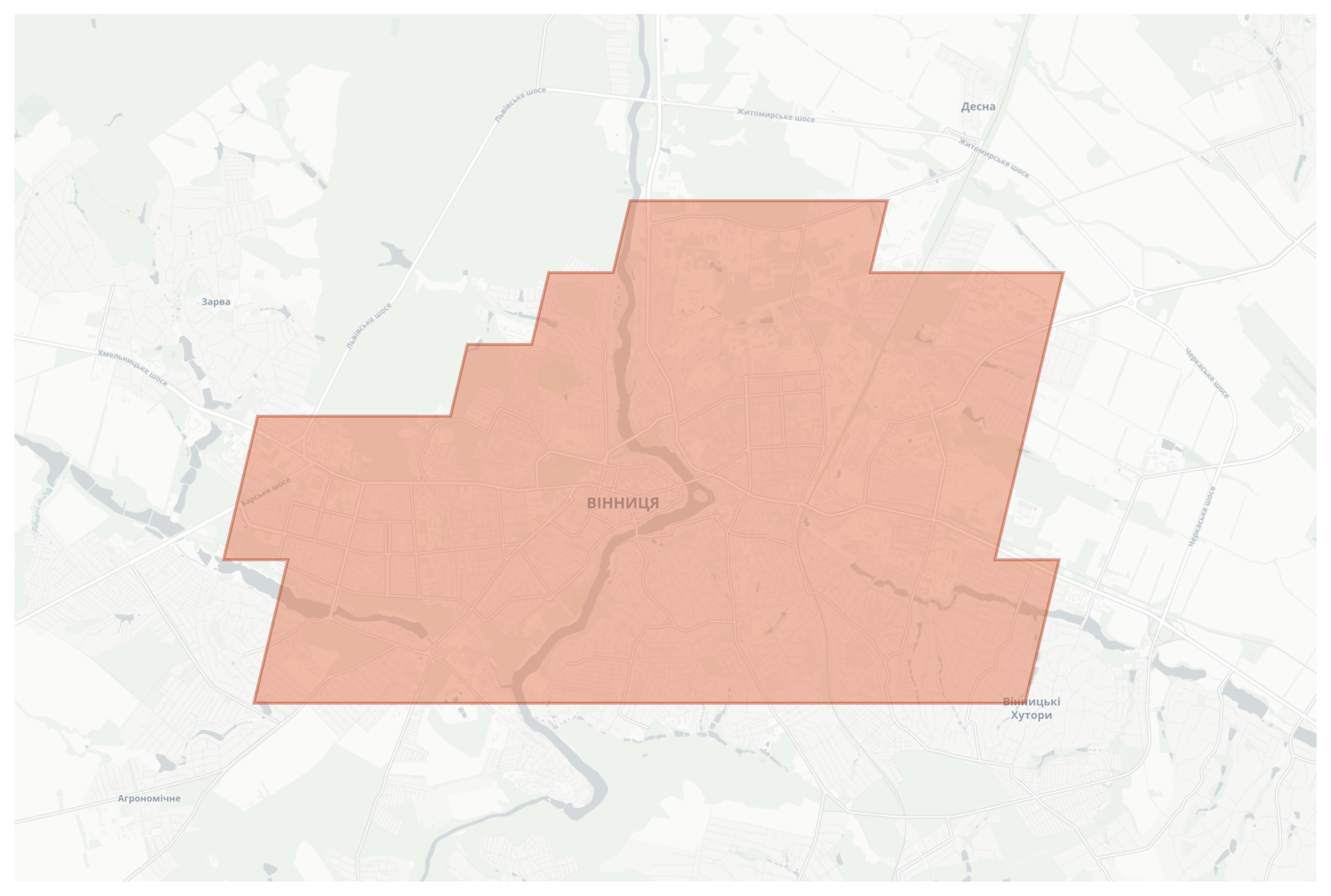 Vinnytsia geographic map