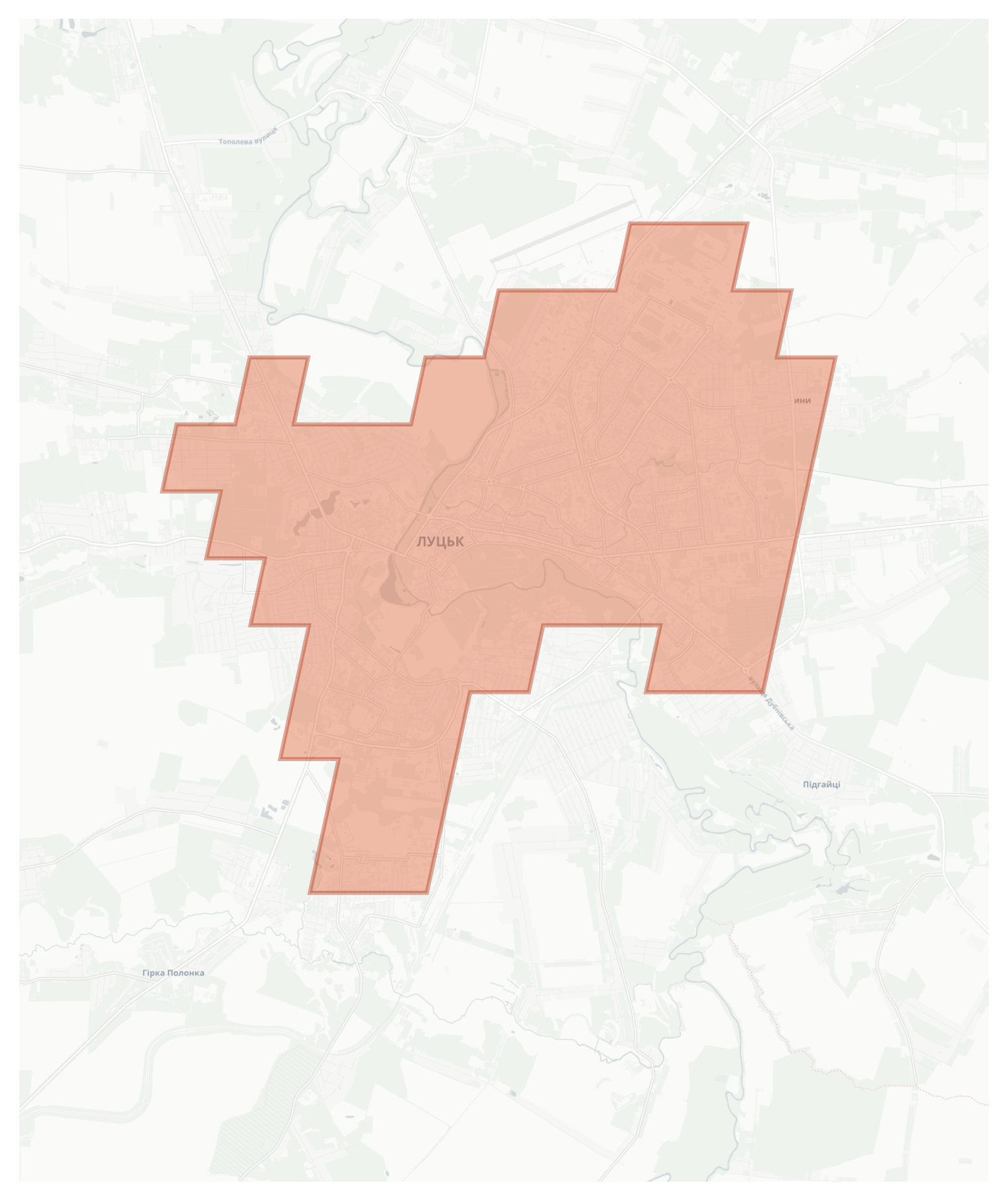 Lutsk geographic map