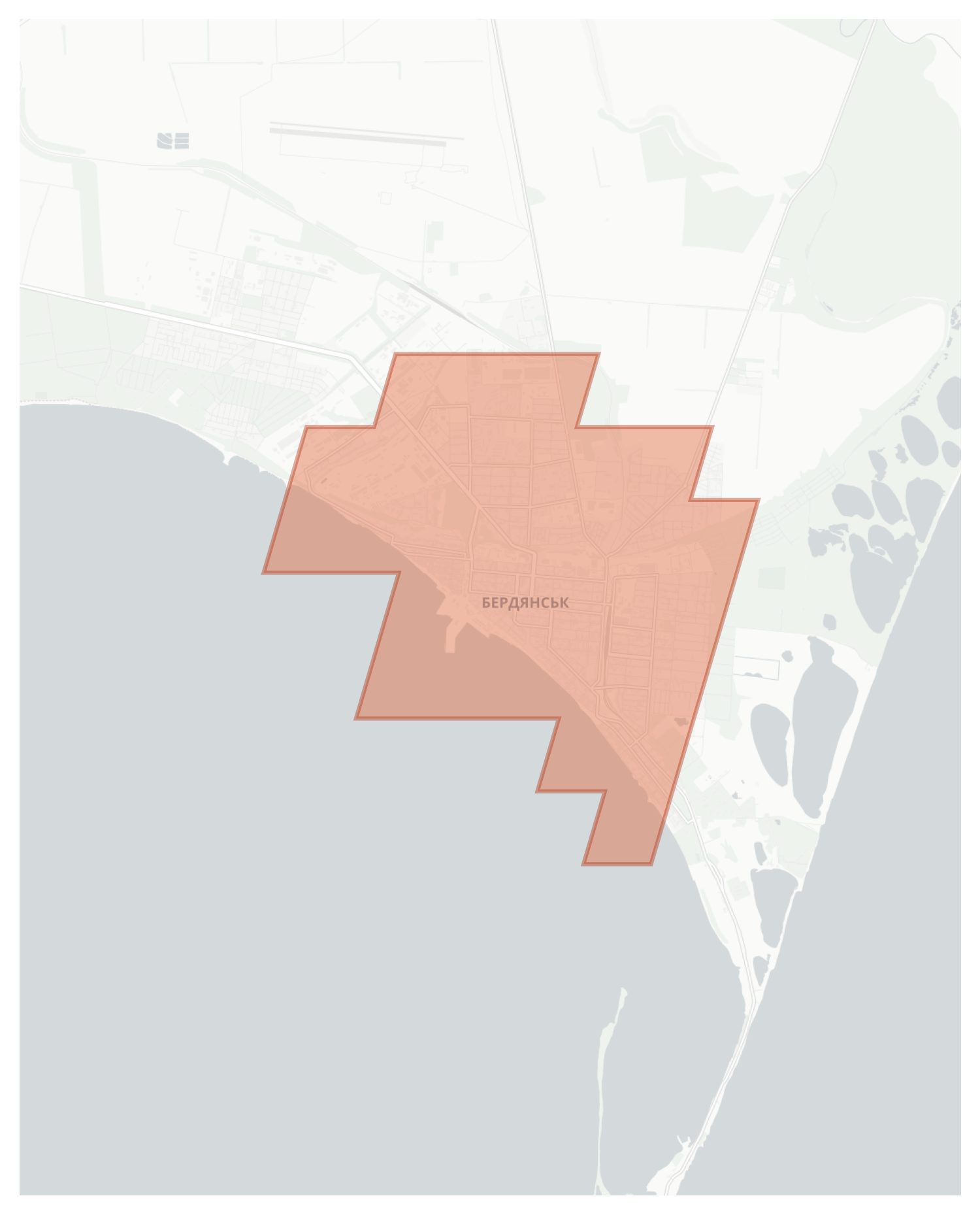Berdiansk geographic map