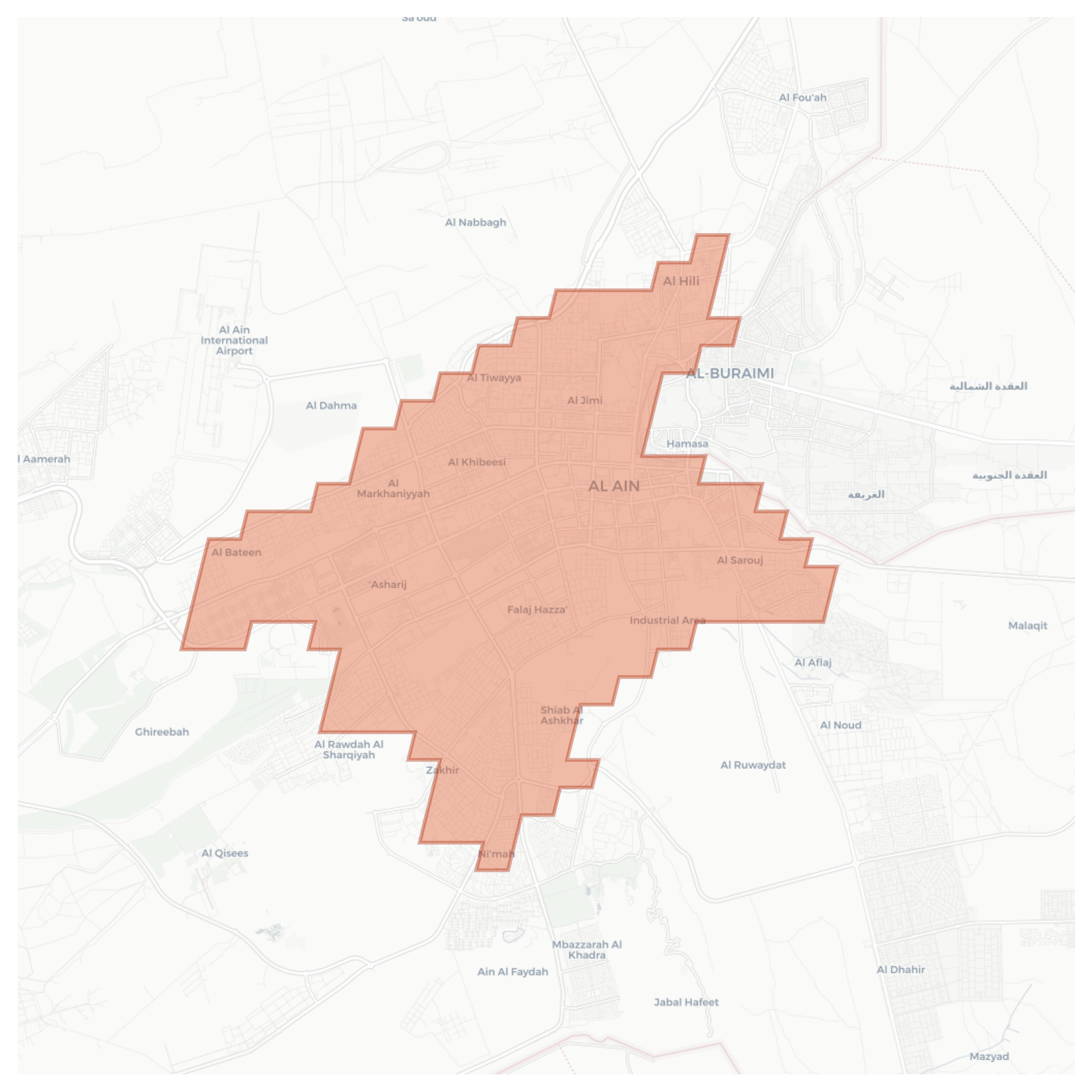 Al Ain geographic map