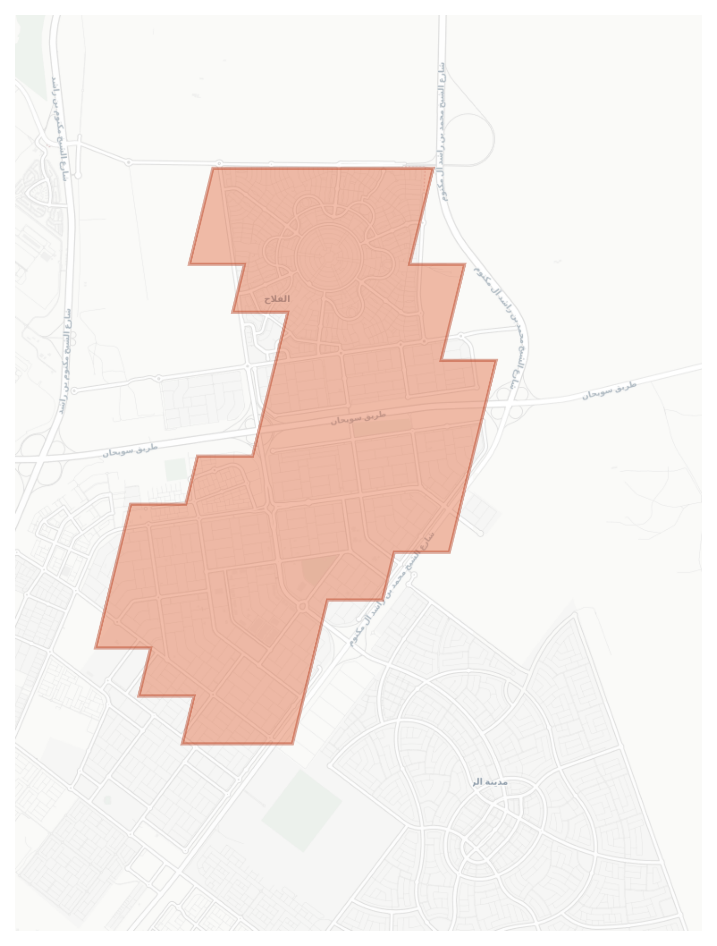 Al Falah geographic map