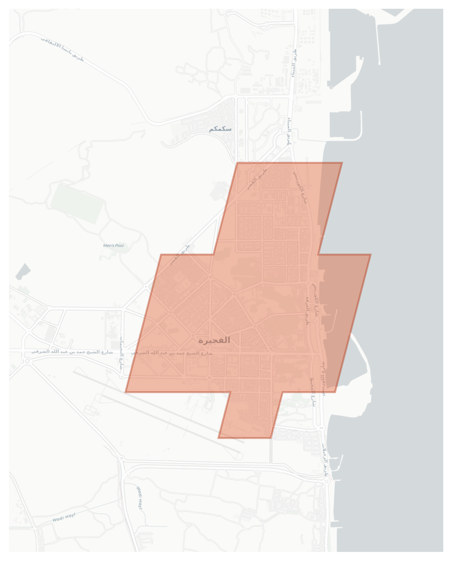 Fujairah geographic map