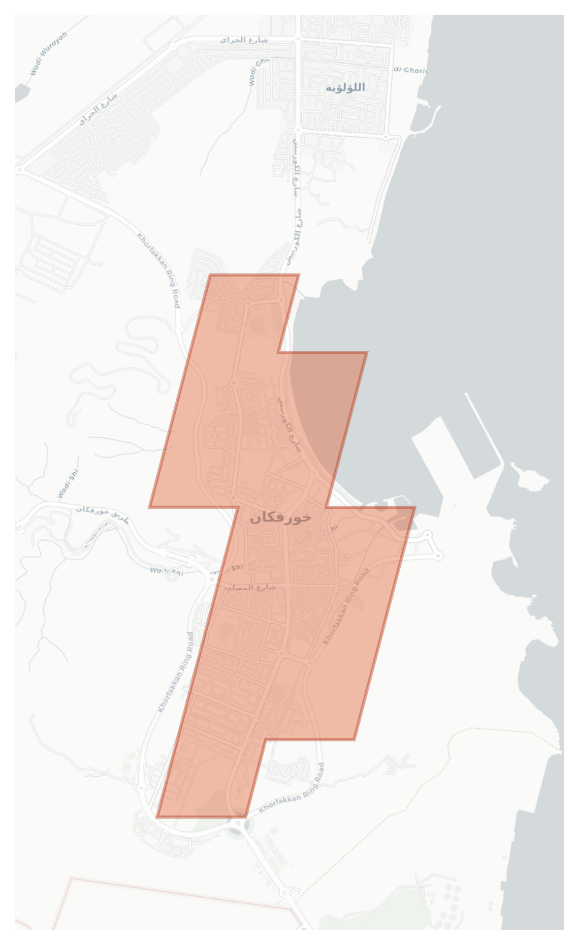 Khor Fakkan geographic map