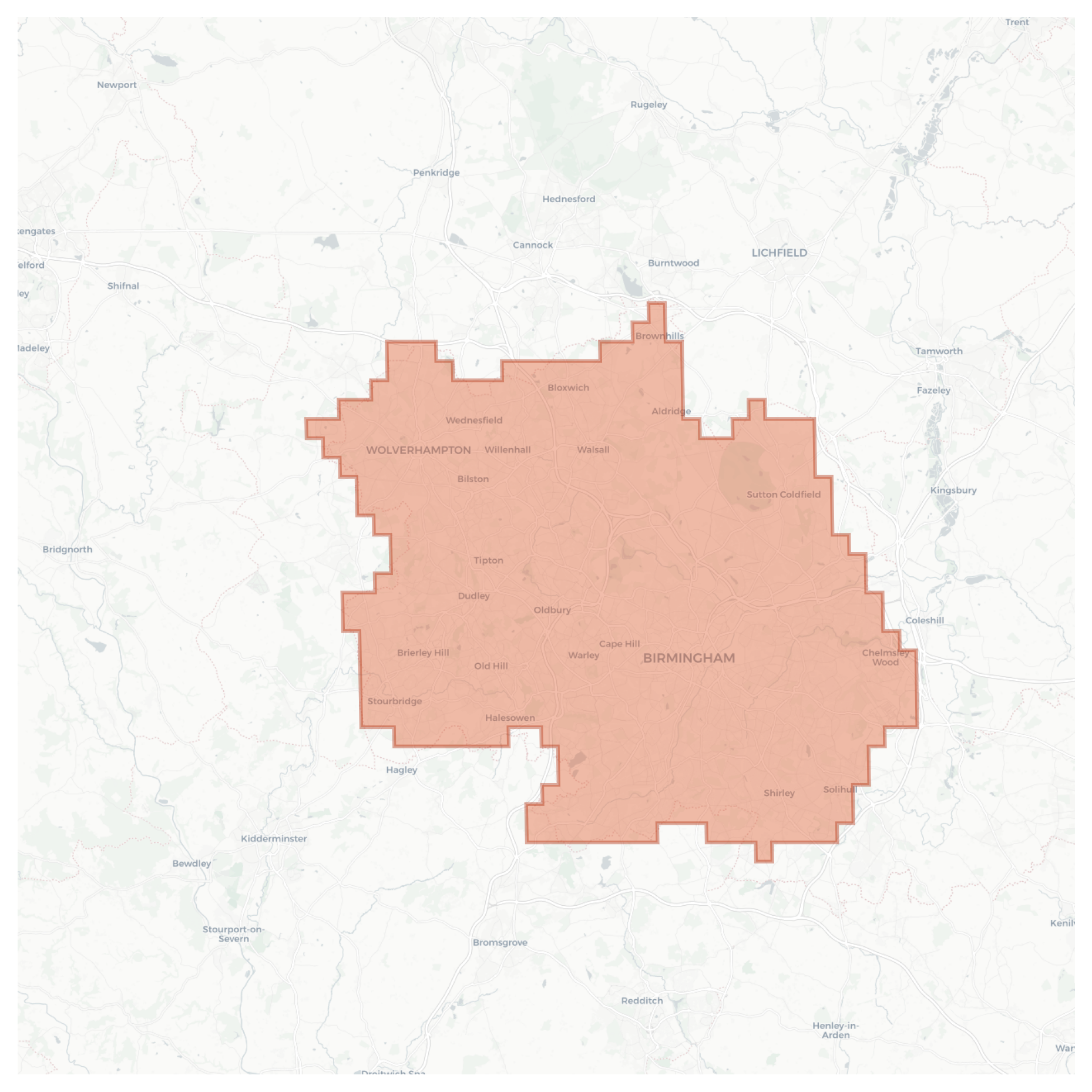Birmingham geographic map