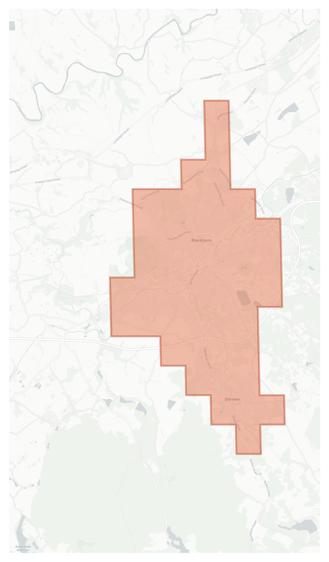 Blackburn geographic map