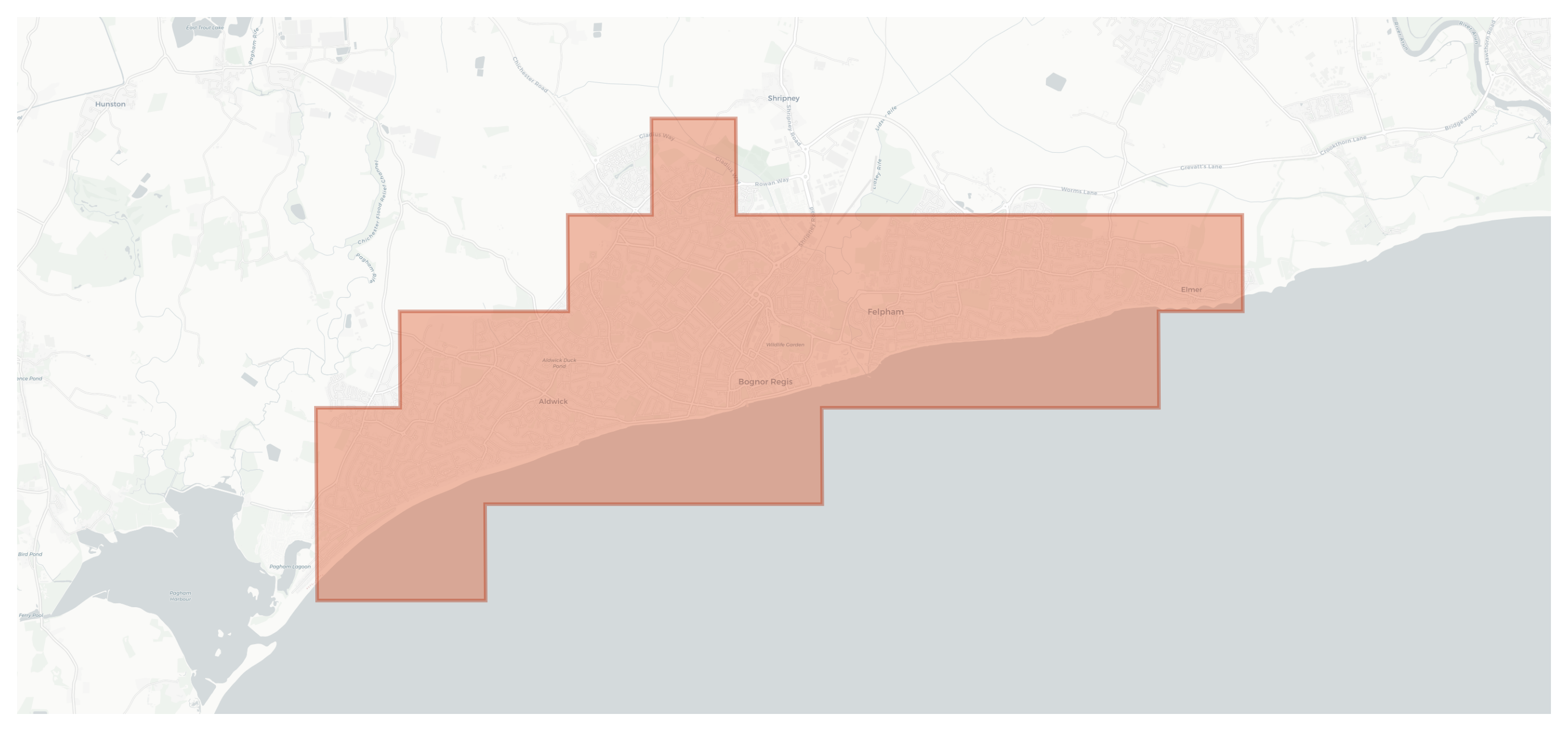 Bognor Regis geographic map