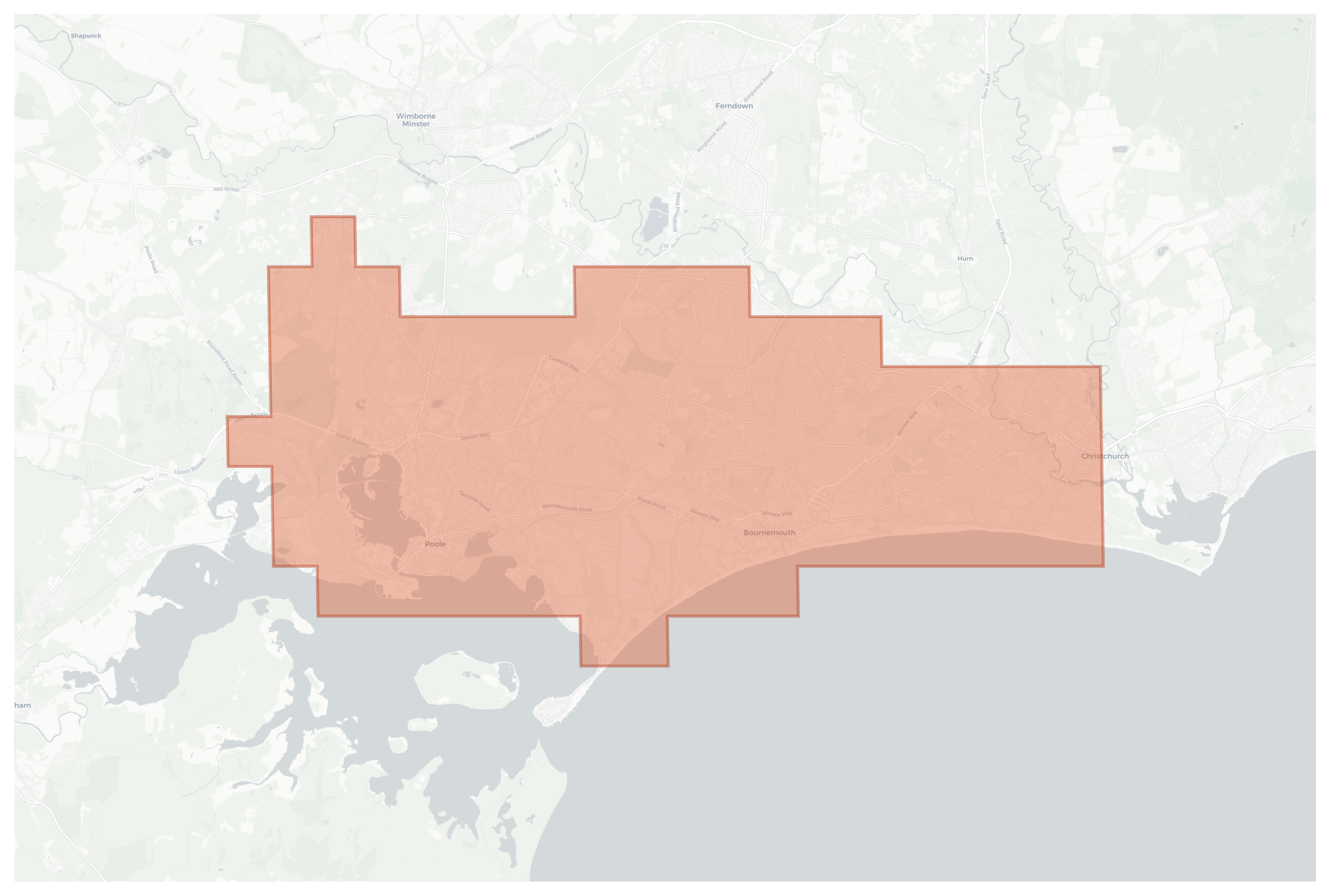 Bournemouth geographic map