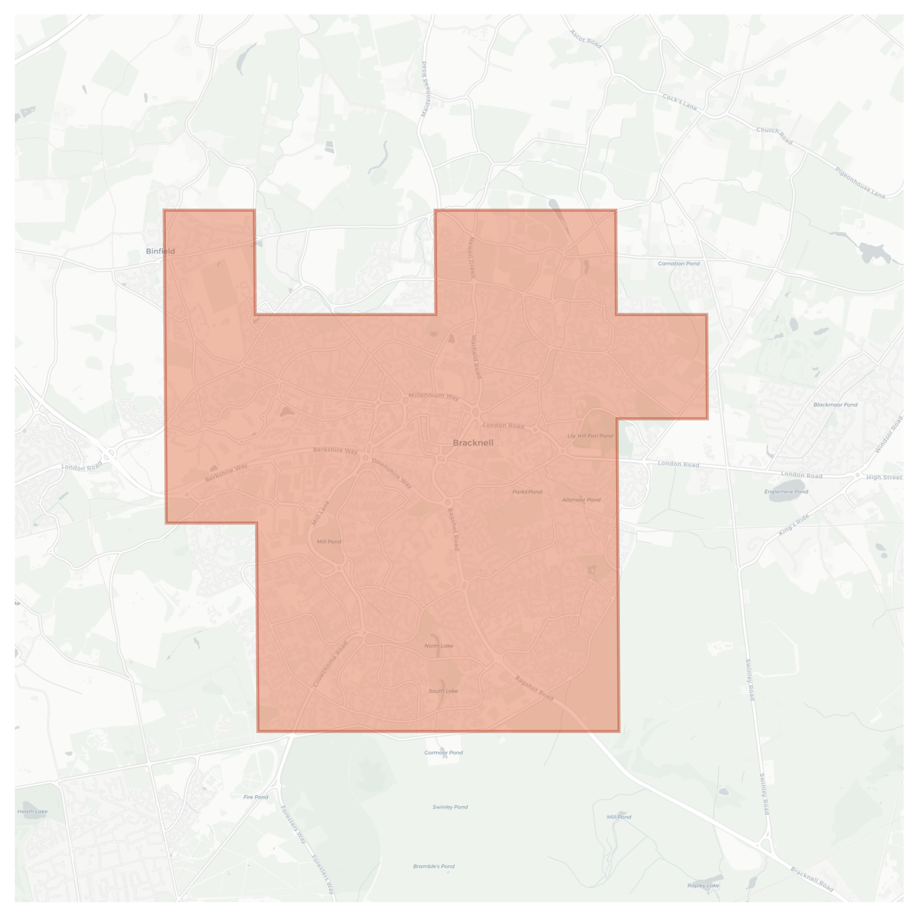 Bracknell geographic map