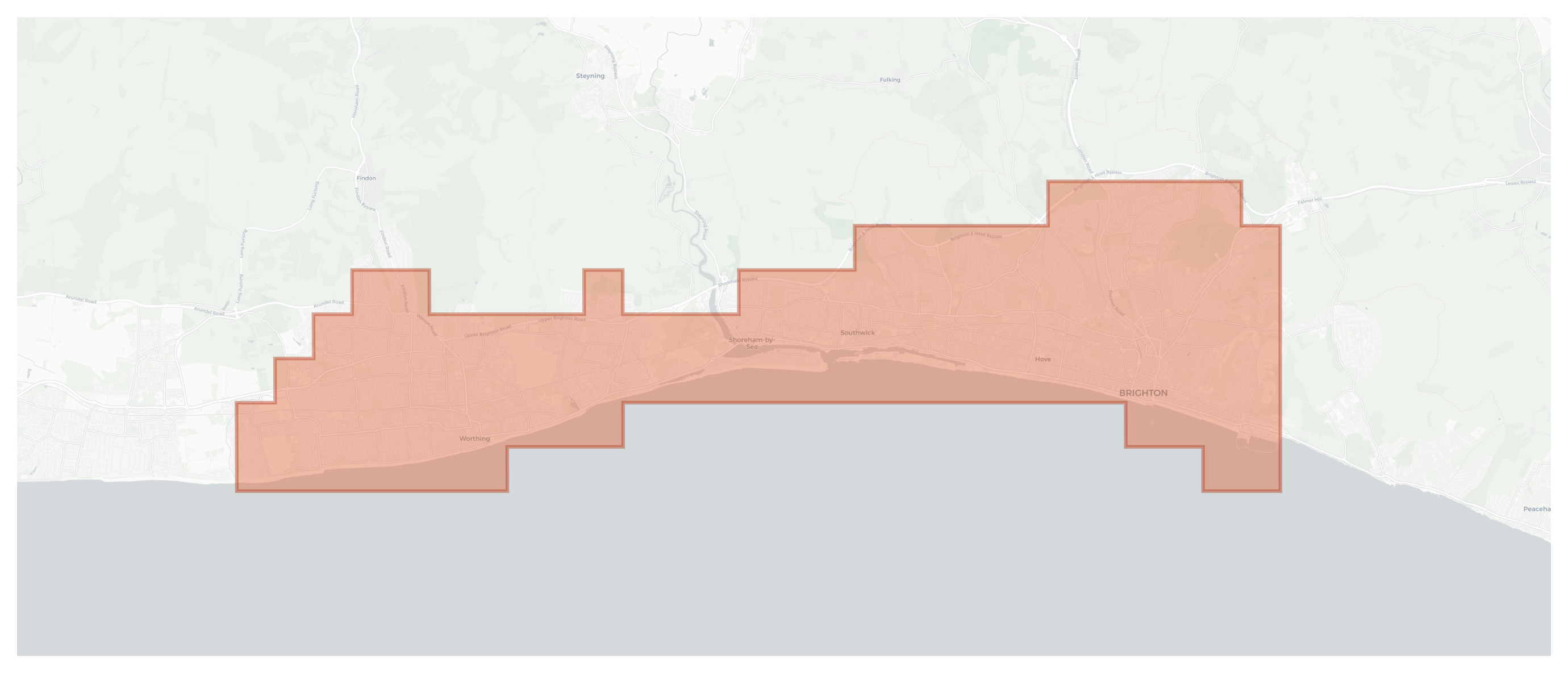 Brighton geographic map